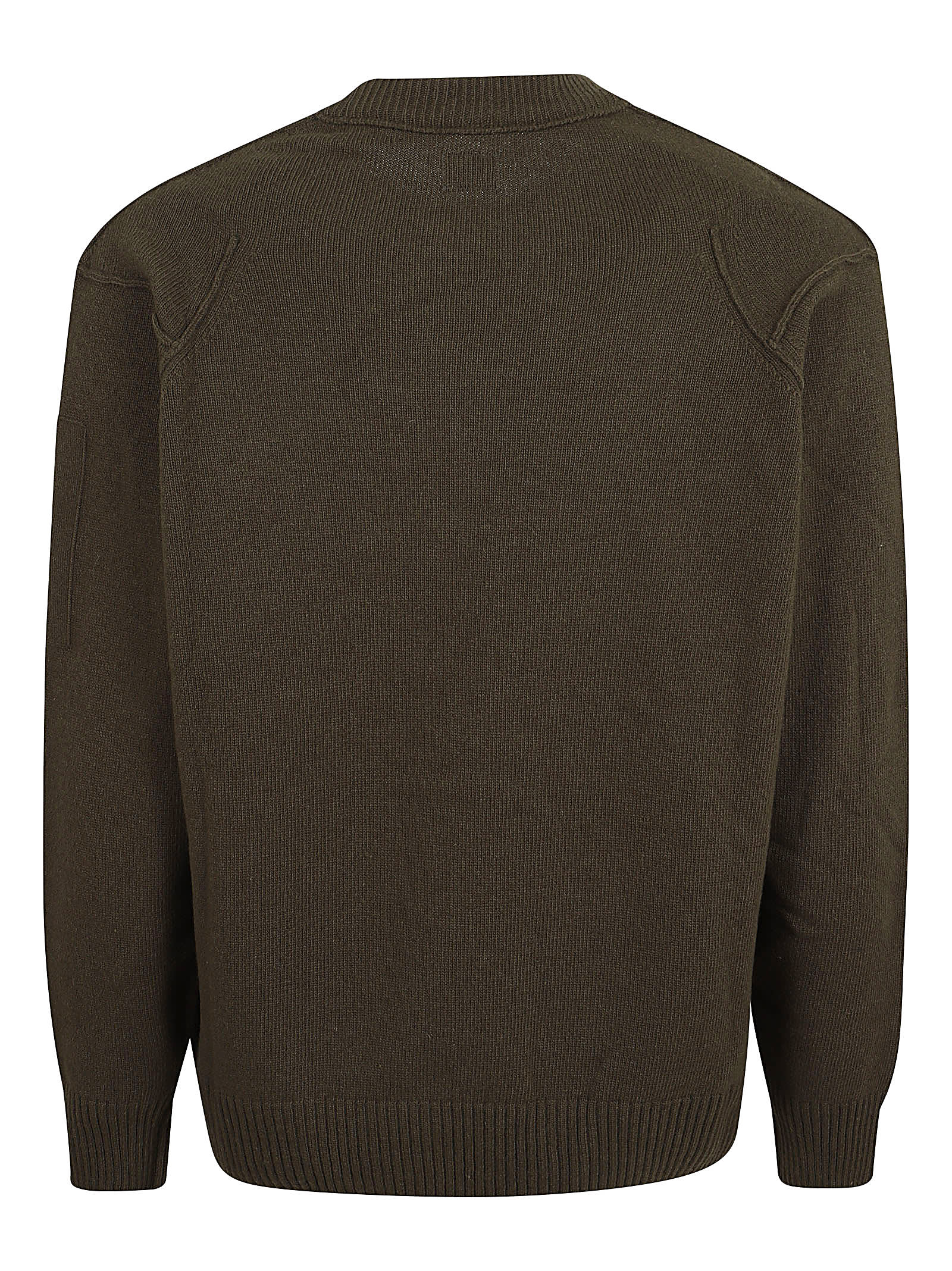 Shop C.p. Company Crew Neck Sweater In Ivy Green