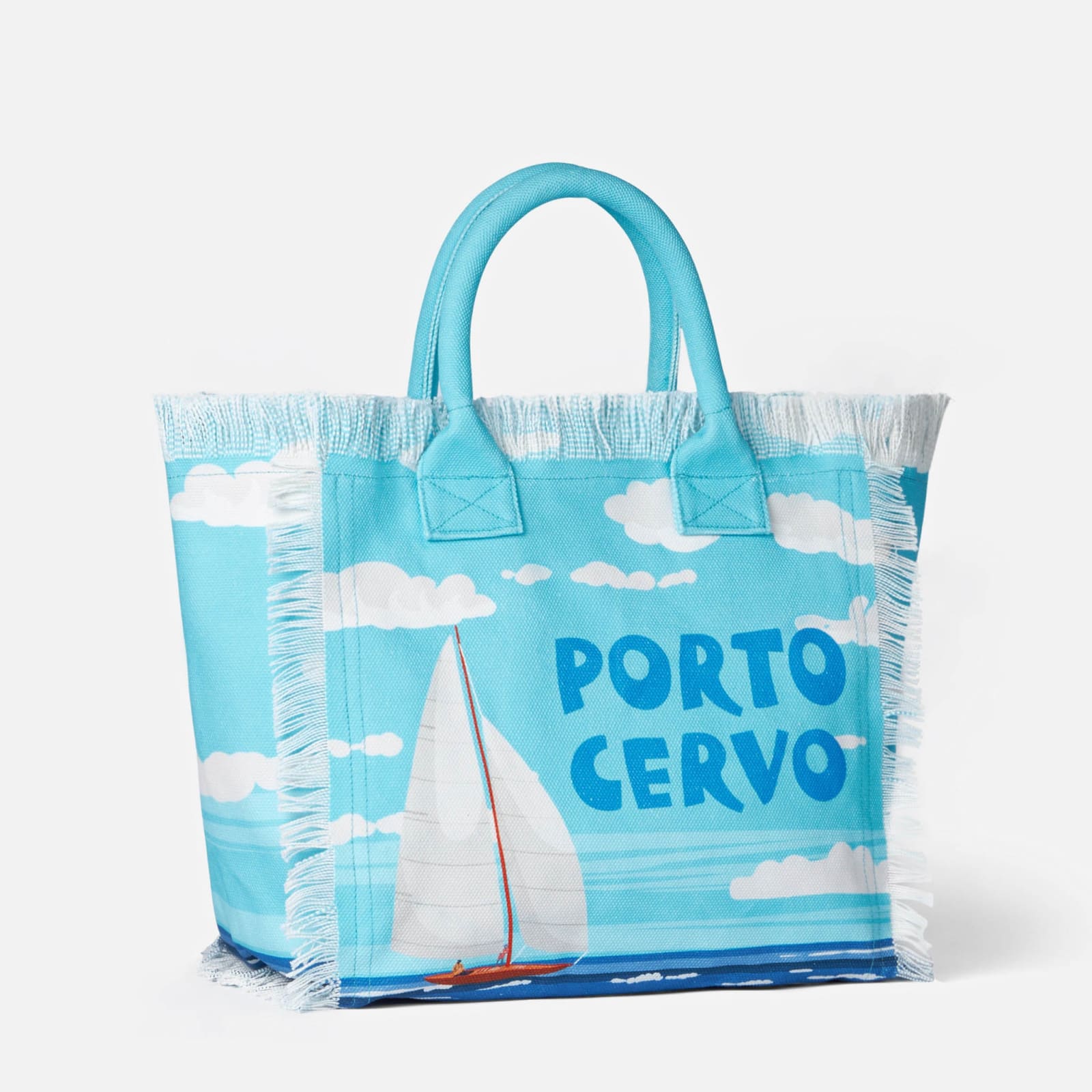 MC2 SAINT BARTH VANITY CANVAS SHOULDER BAG WITH PORTO CERVO PRINT