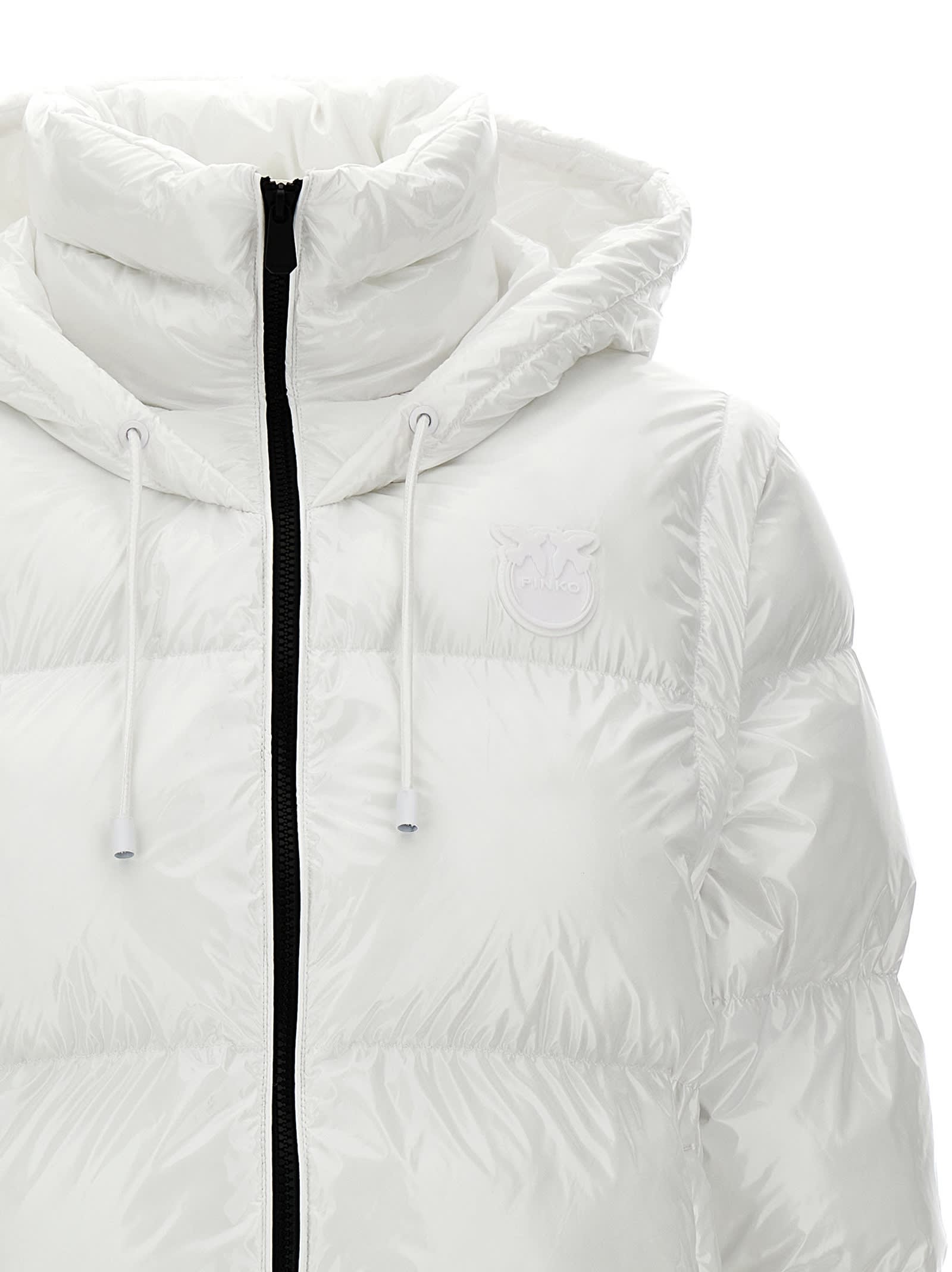 Shop Pinko Indice Down Jacket In White