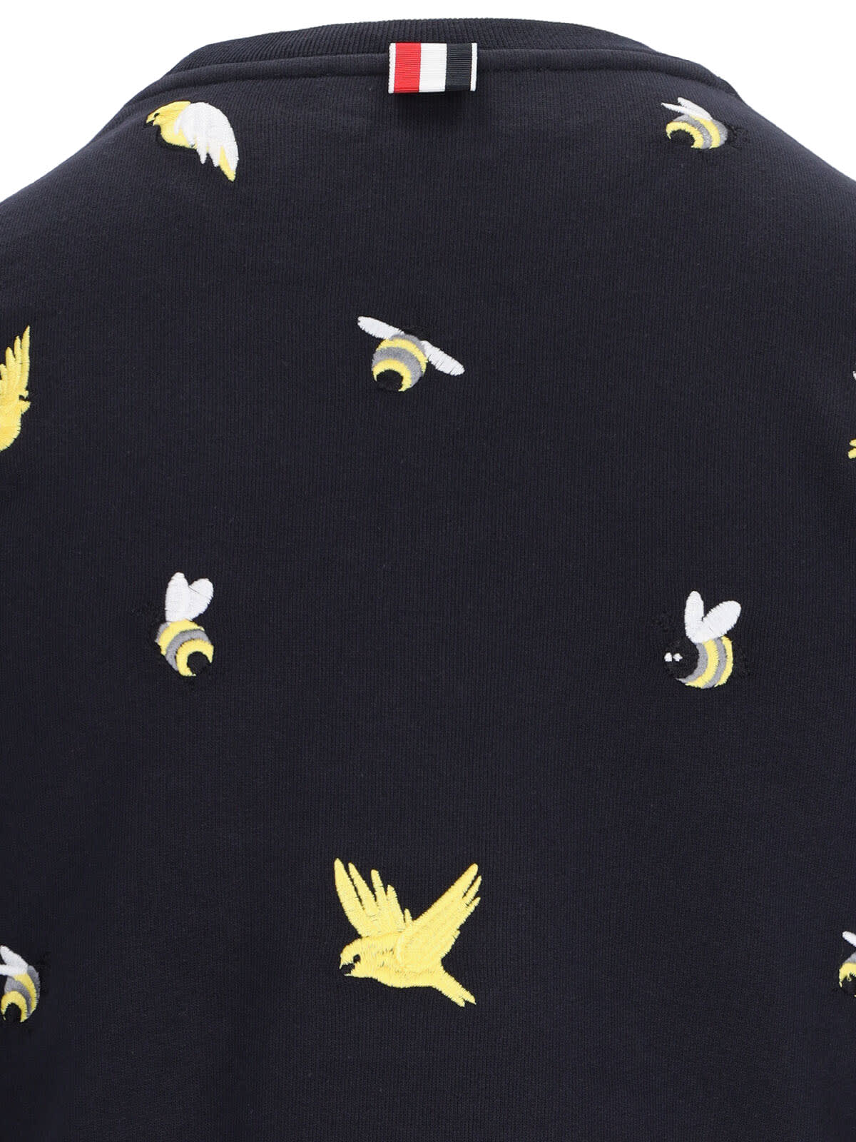 Shop Thom Browne Birds And Bees Crew Neck Sweatshirt In Blue