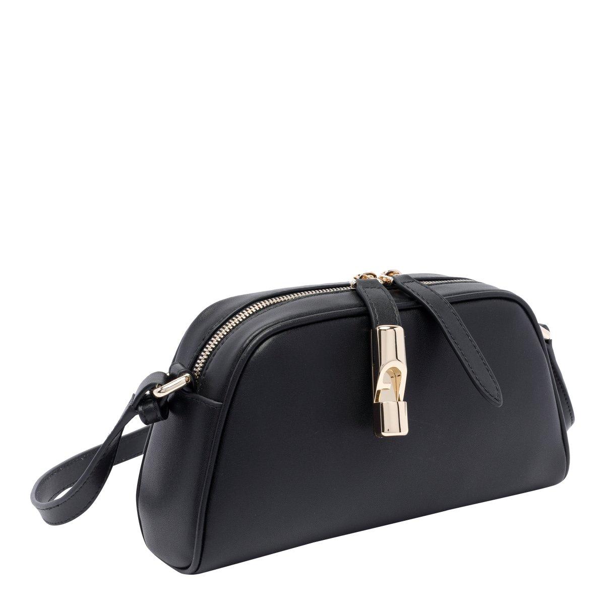 Shop Furla Zipped Tote Bag In Black