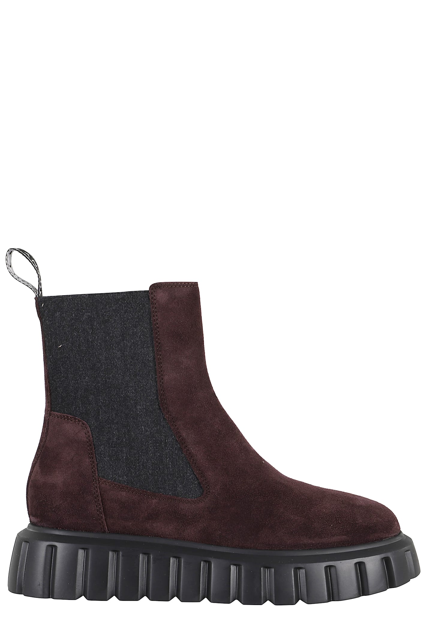 Voile Blanche Burgundy Suede Chelsea Boots In Burgundy