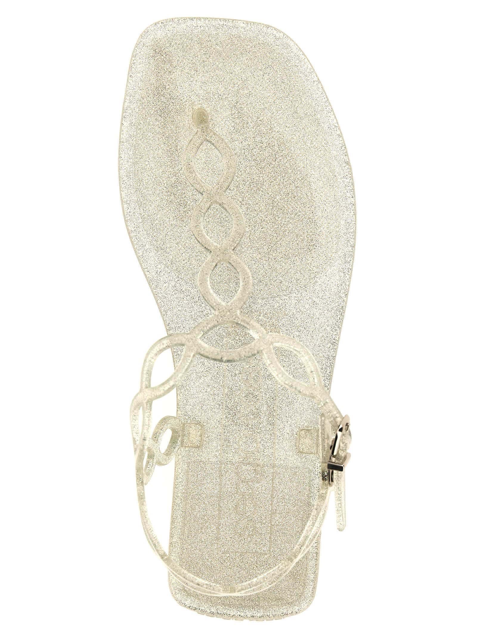 Shop Sergio Rossi Mermaid Sandals In Silver