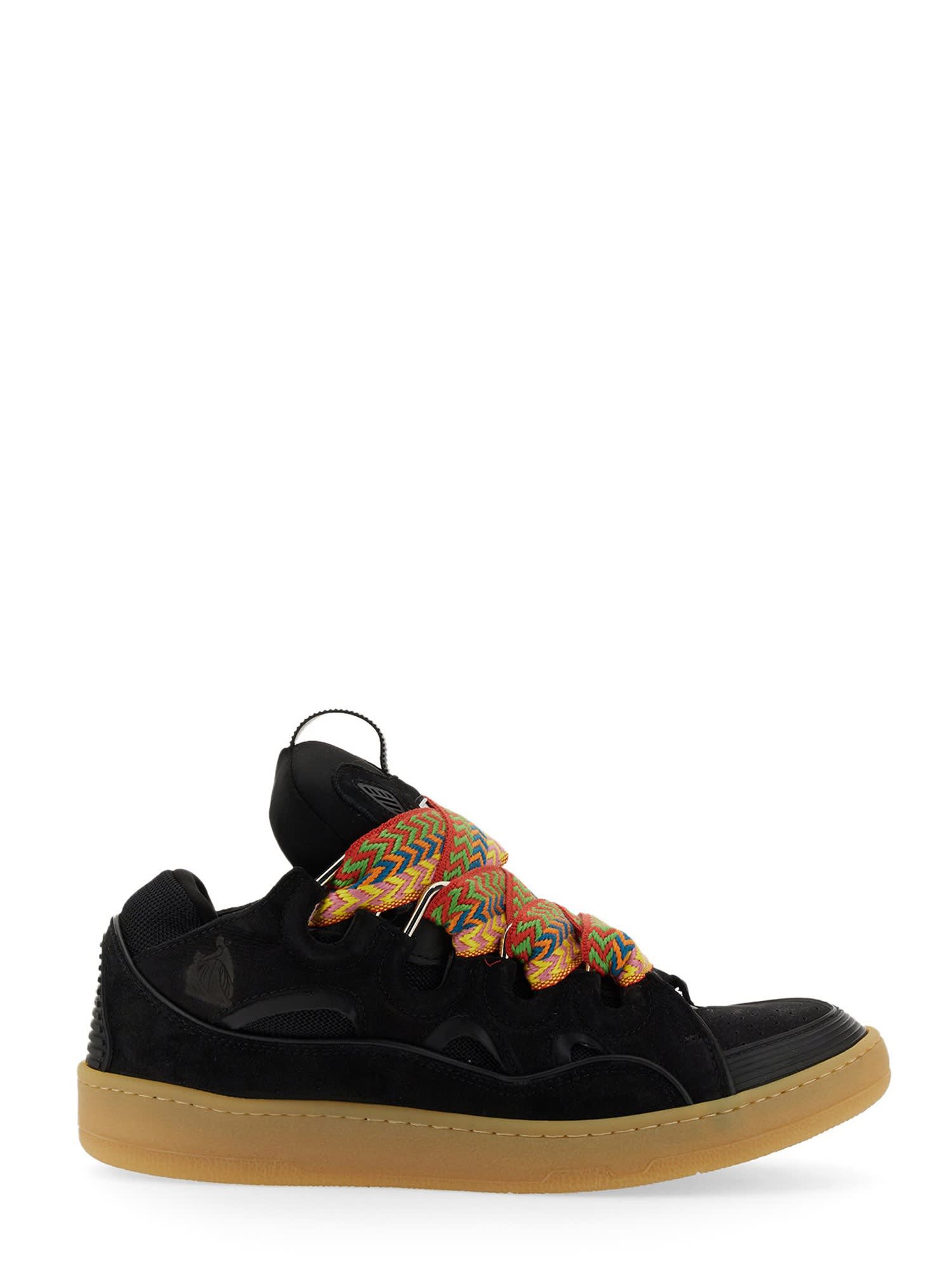 Shop Lanvin Sneaker Curb In Nero