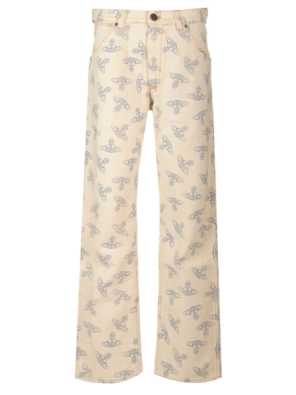 Shop Vivienne Westwood Ranch Straight Jeans In White