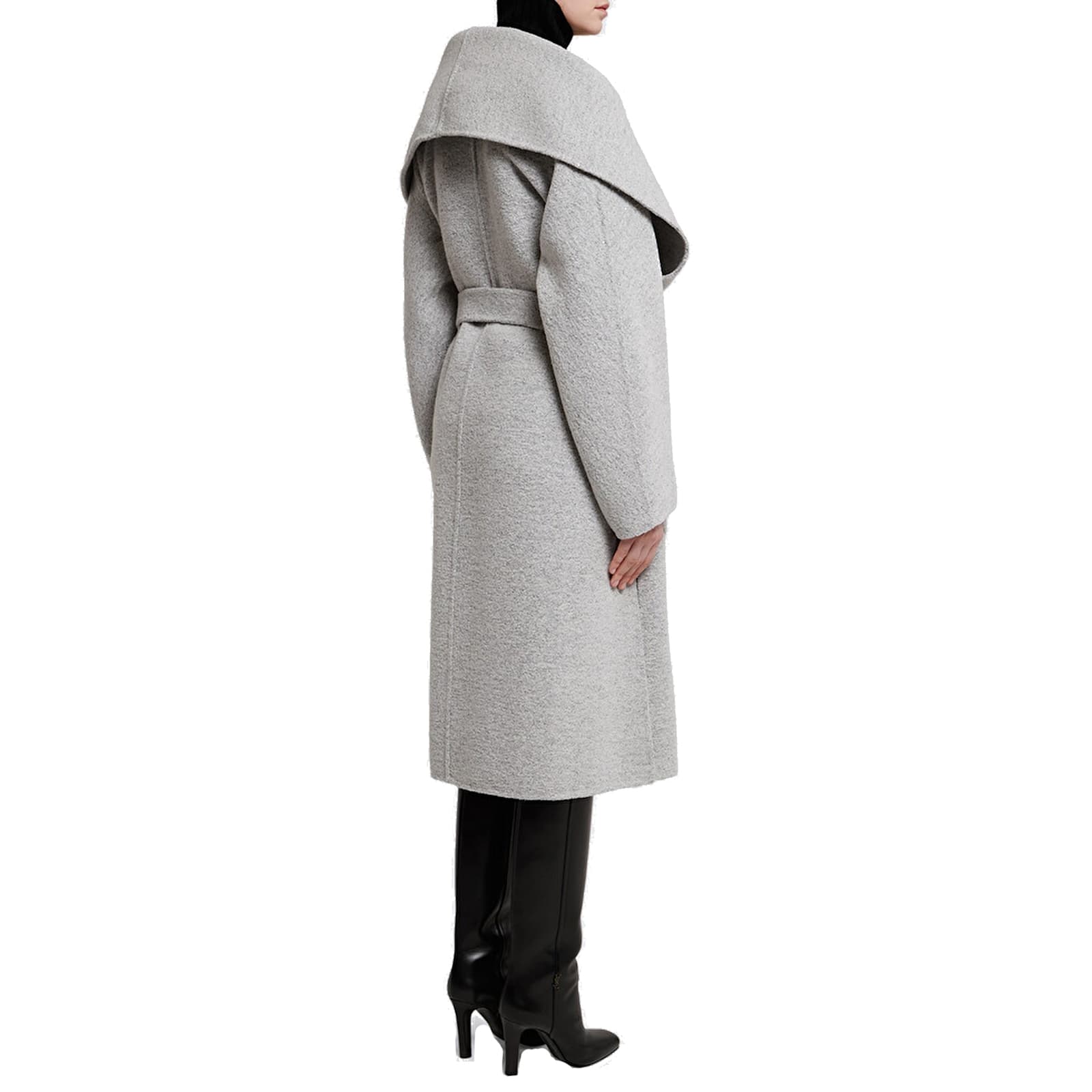 Max Mara Race Long Coat In Gray