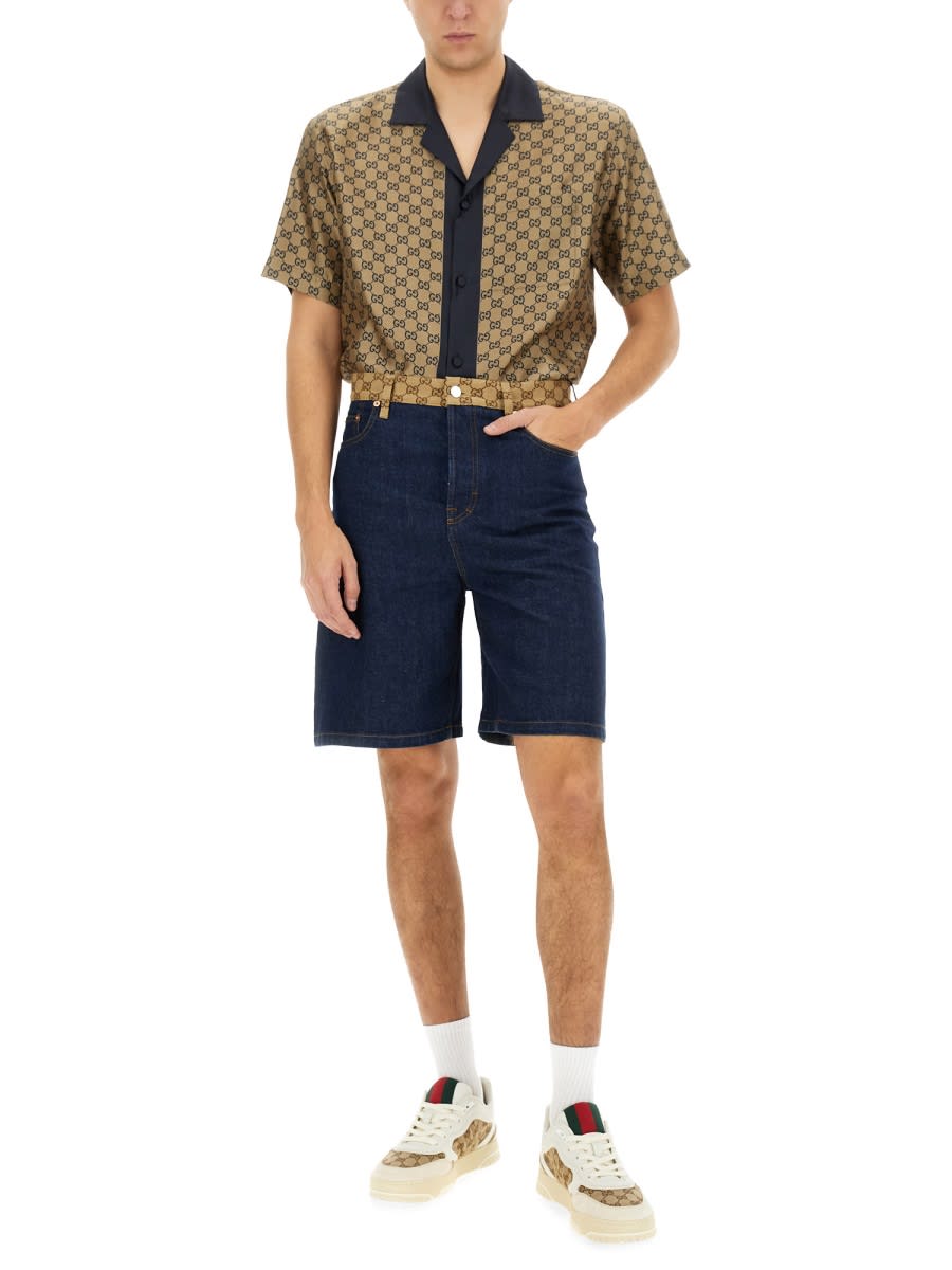 Gucci Denim Bermuda Shorts