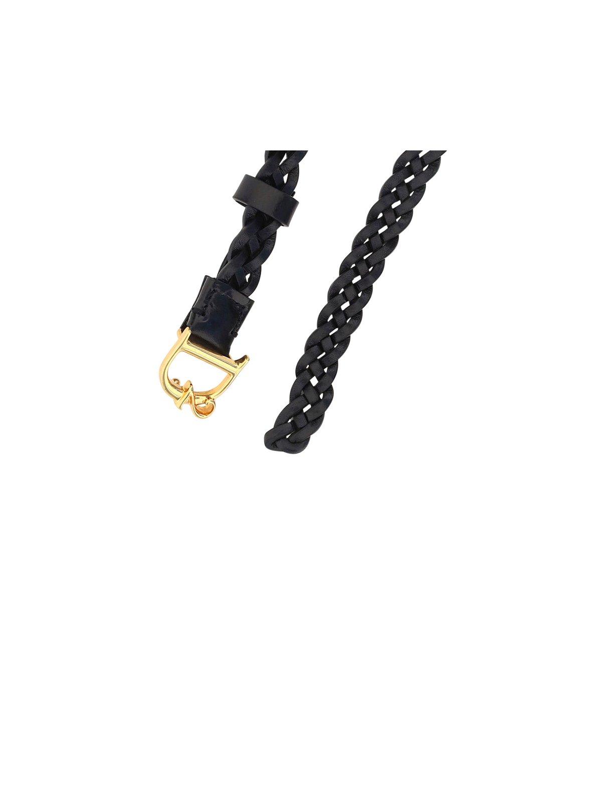 Shop Dsquared2 Braided Buckle Belt In Nero