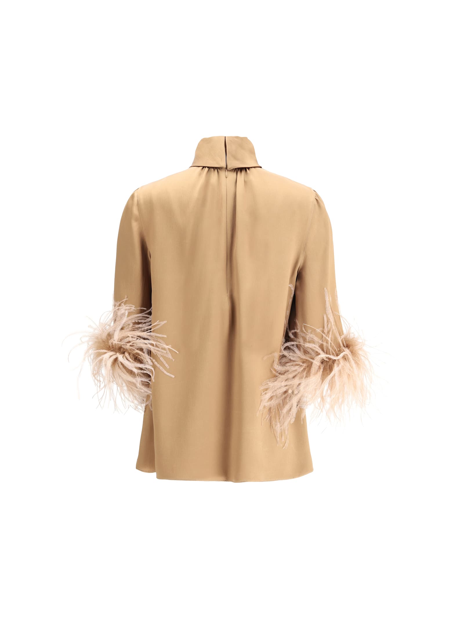 DOLCE & GABBANA FEATHERS BLOUSE