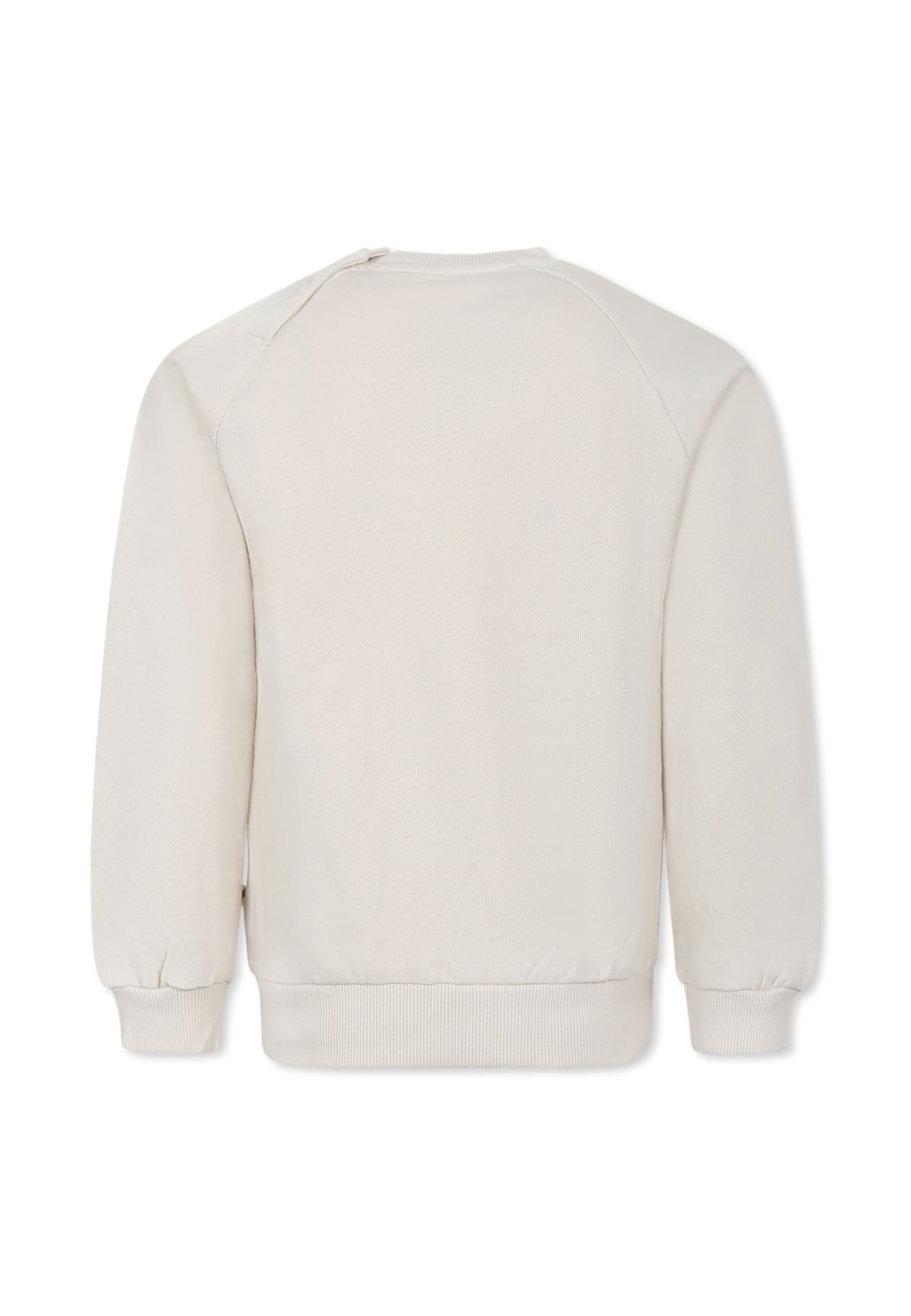 Molo Ivory Sweatshirt For Girl With Heart In Ivory