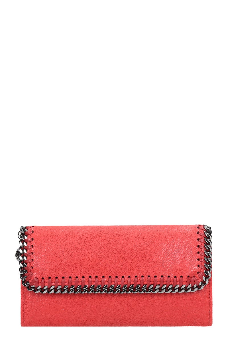 Stella Mccartney Falabella Wallet In Red Faux Leather | ModeSens