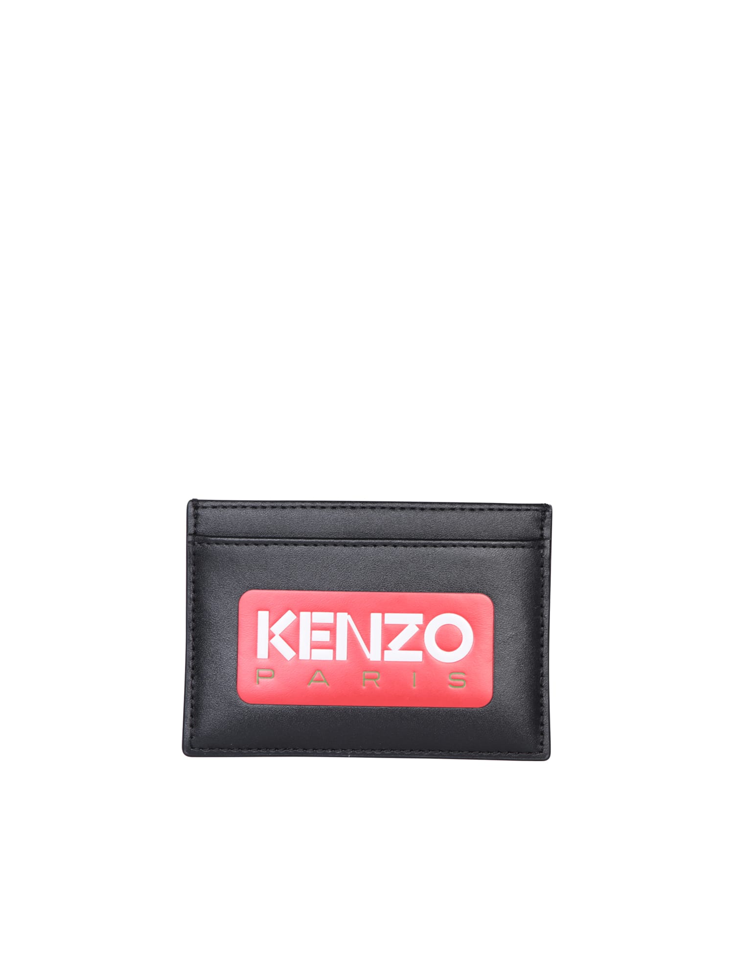 Kenzo Logo-patch Cardholder In Black