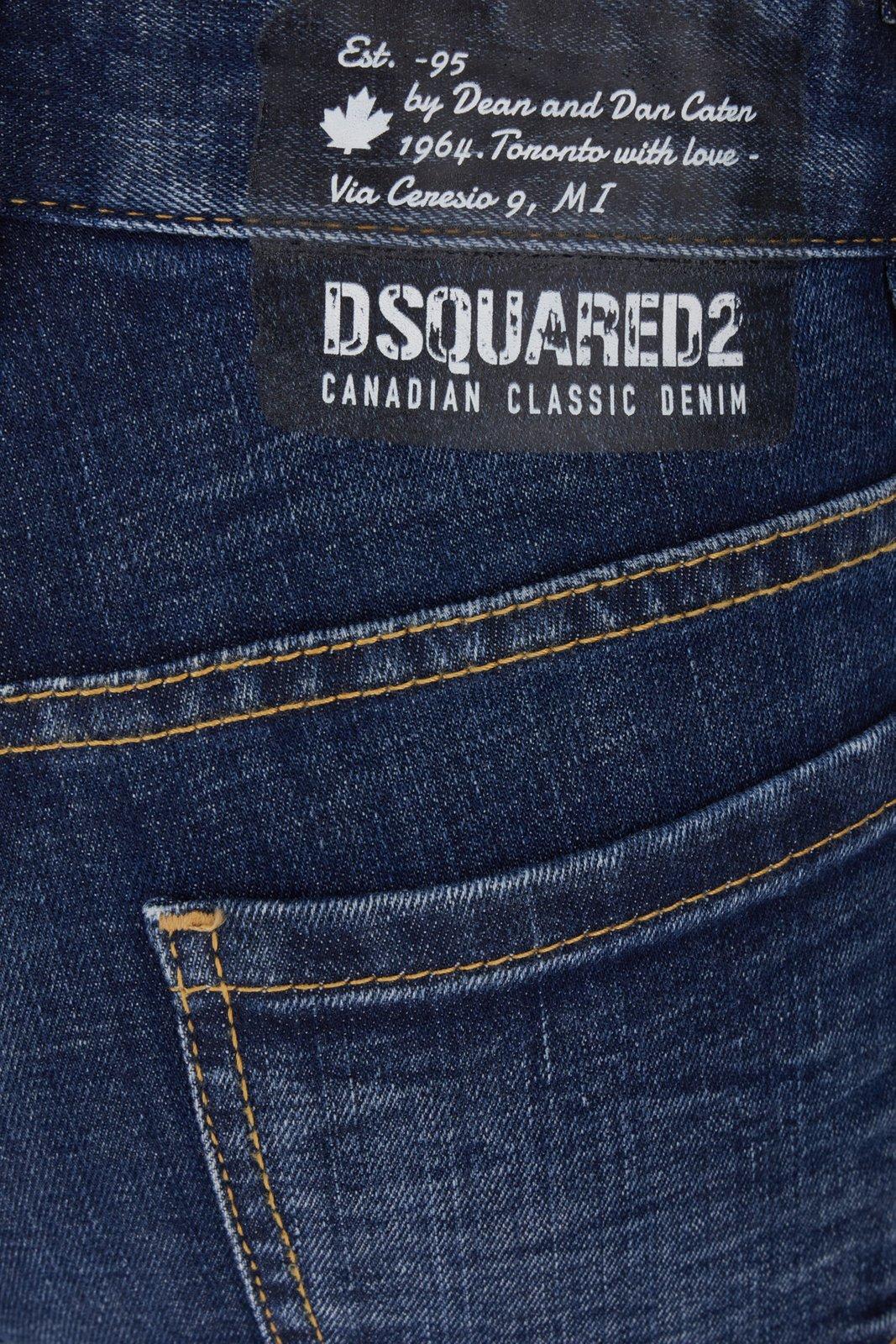 Shop Dsquared2 Medium Waist Jenner Jeans In Denim