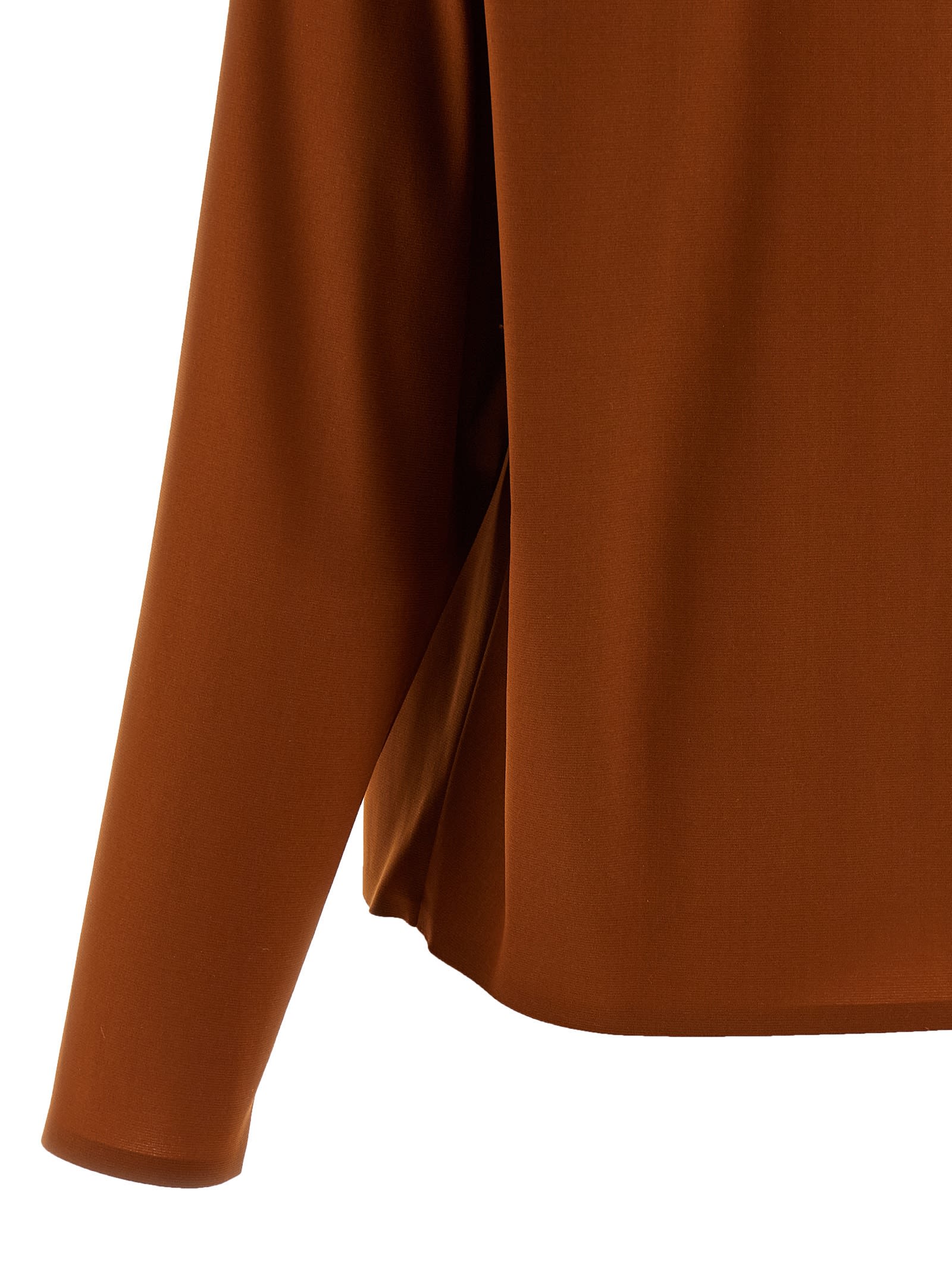 Saint Laurent Structured Shoulder Sweater In Orange