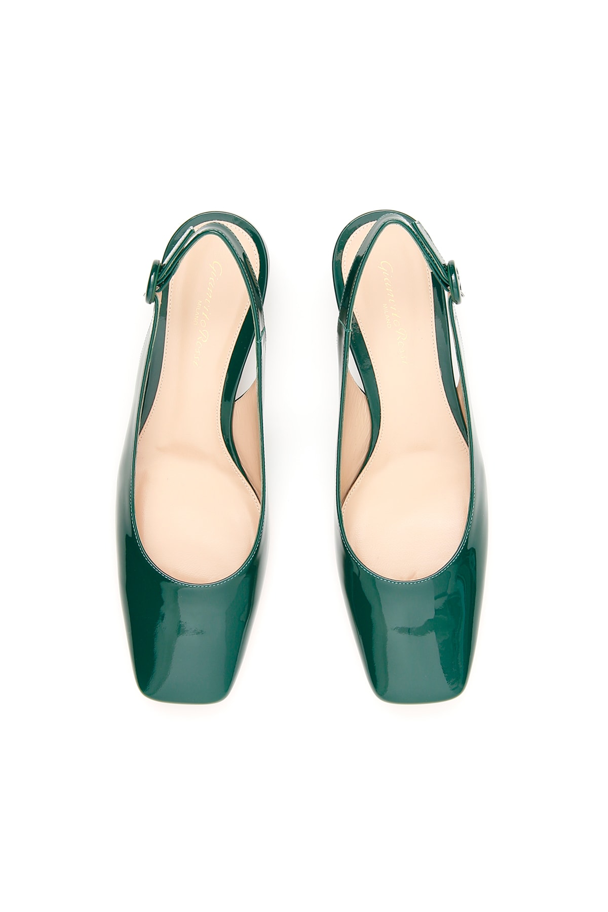 green slingback shoes