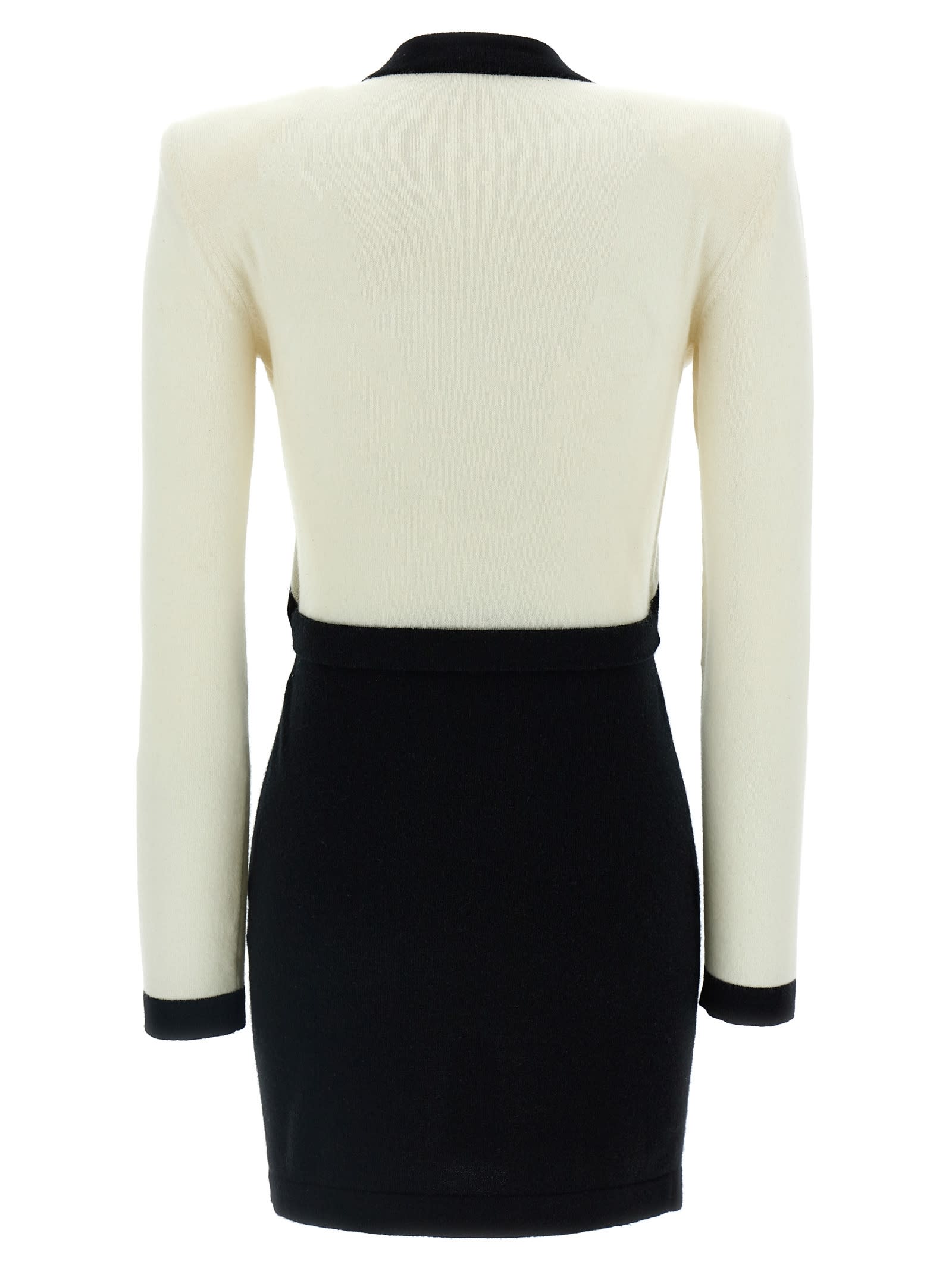 Balmain Vestido Midi - Filo Leone Catena In White