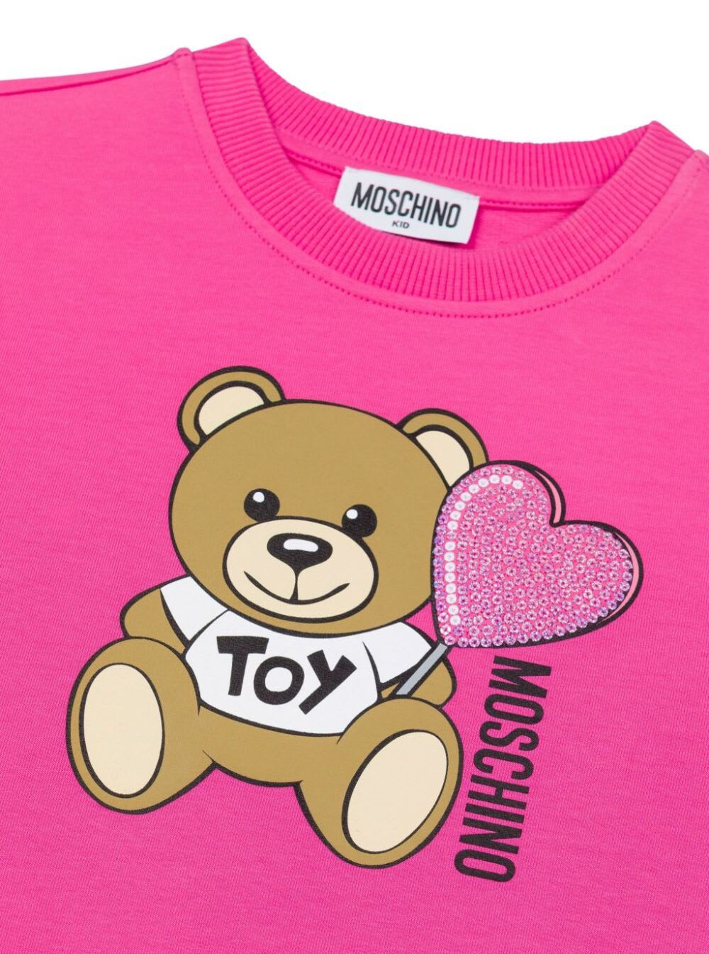 Moschino Round-neck Sweater In Pink
