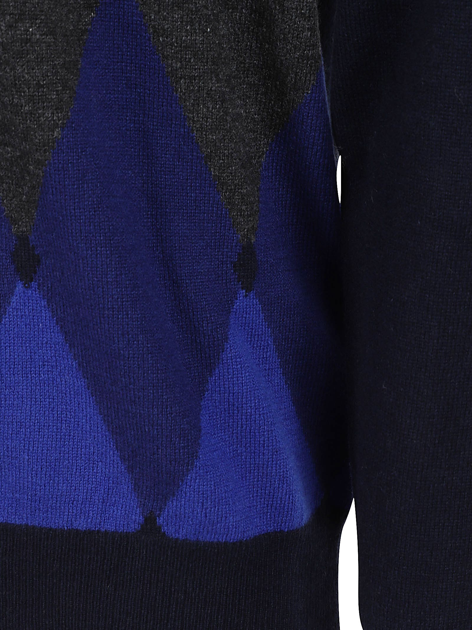 Ballantyne Argyle Pattern Sweater Sweaters And Cardigans Blue In Black
