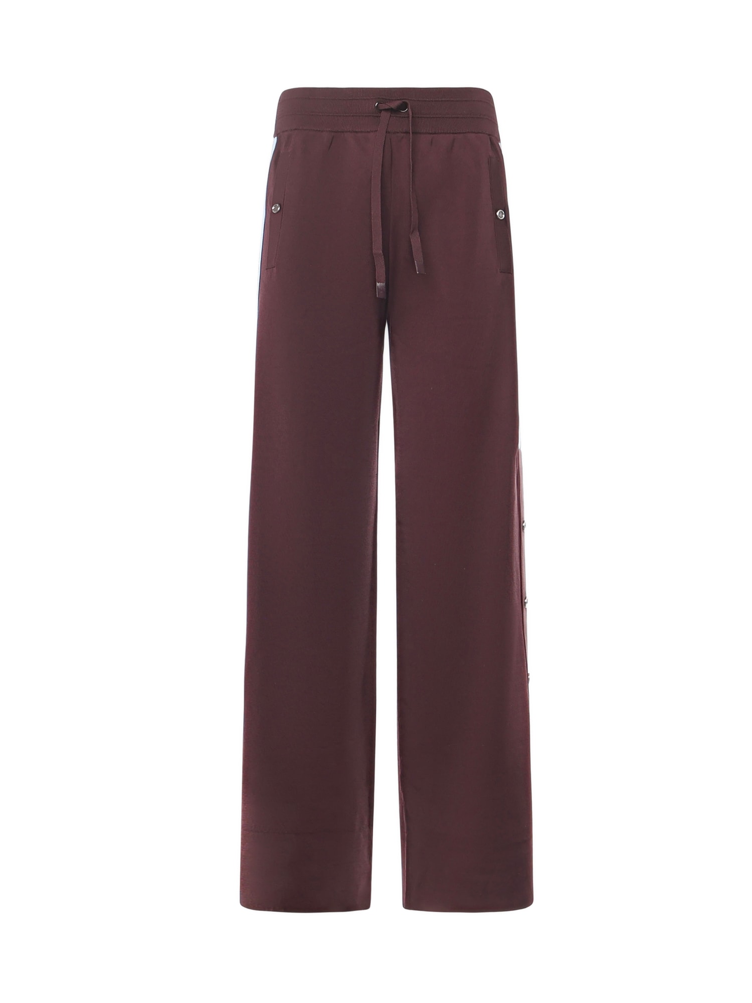 Pinko Track Pants With Love Birds Logo In Burgundy