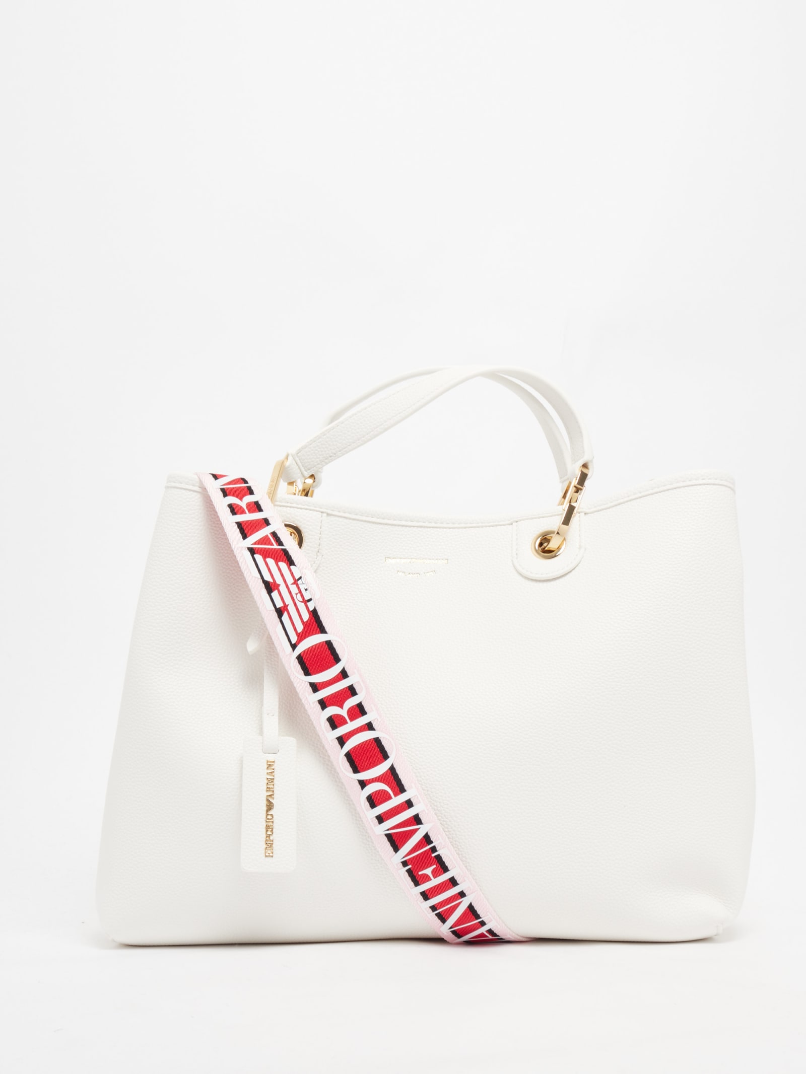 Emporio Armani 'hypnotic' Denim Tailored Pant In Bianco-cuoio