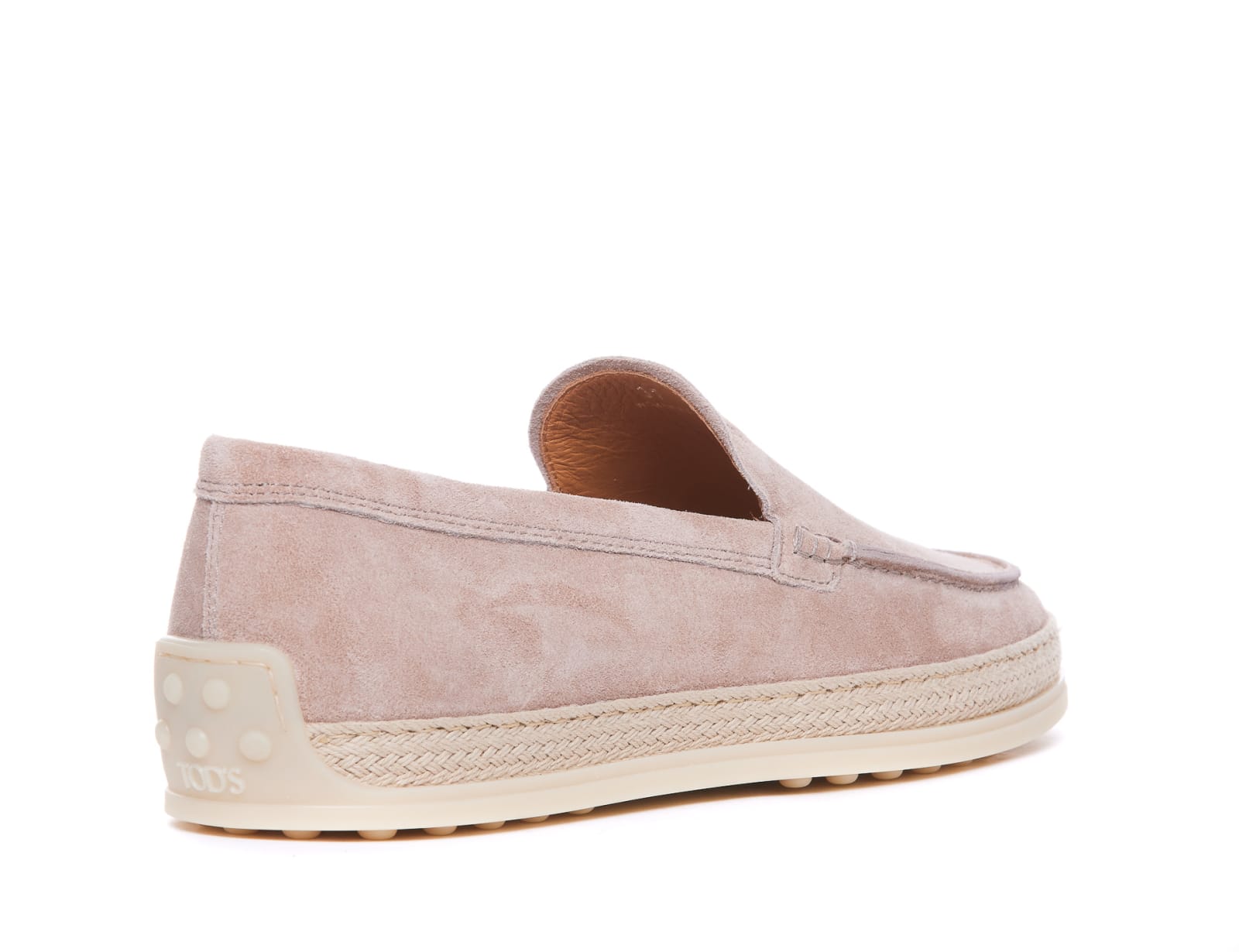 Tod's Suede Leather Loafers In Beige