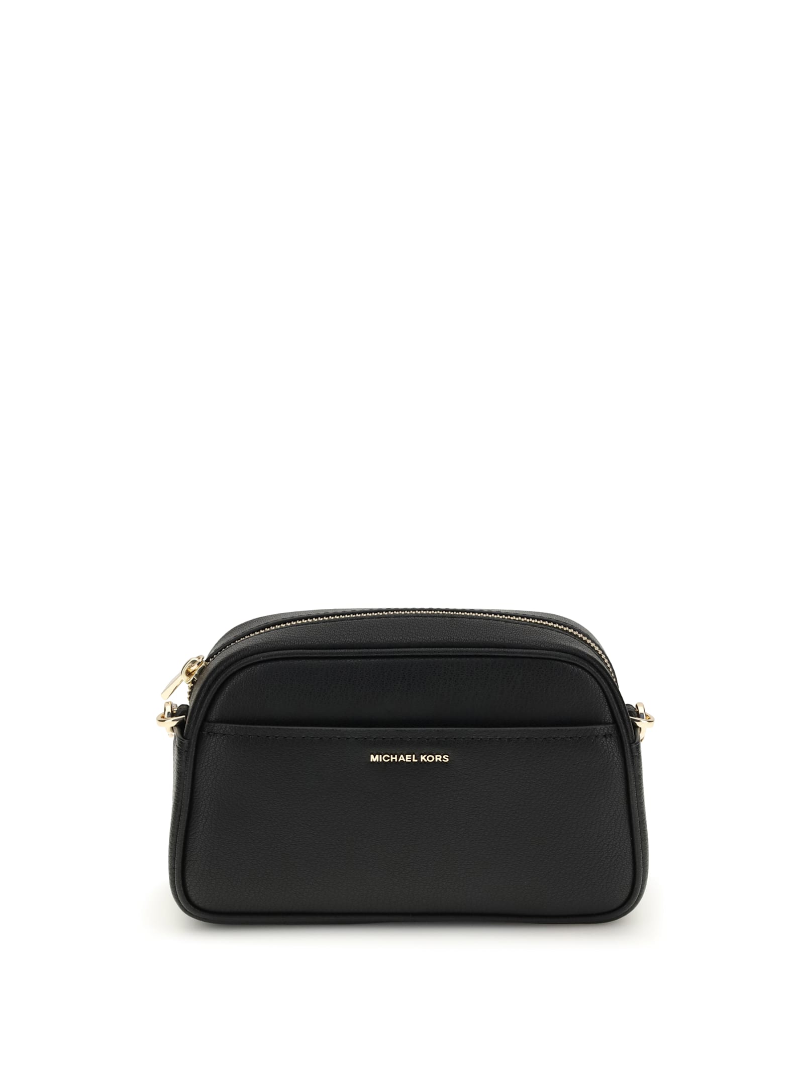 Michael Michael Kors Shoulder Bag With Adjustable Strap And External Pocket In Black