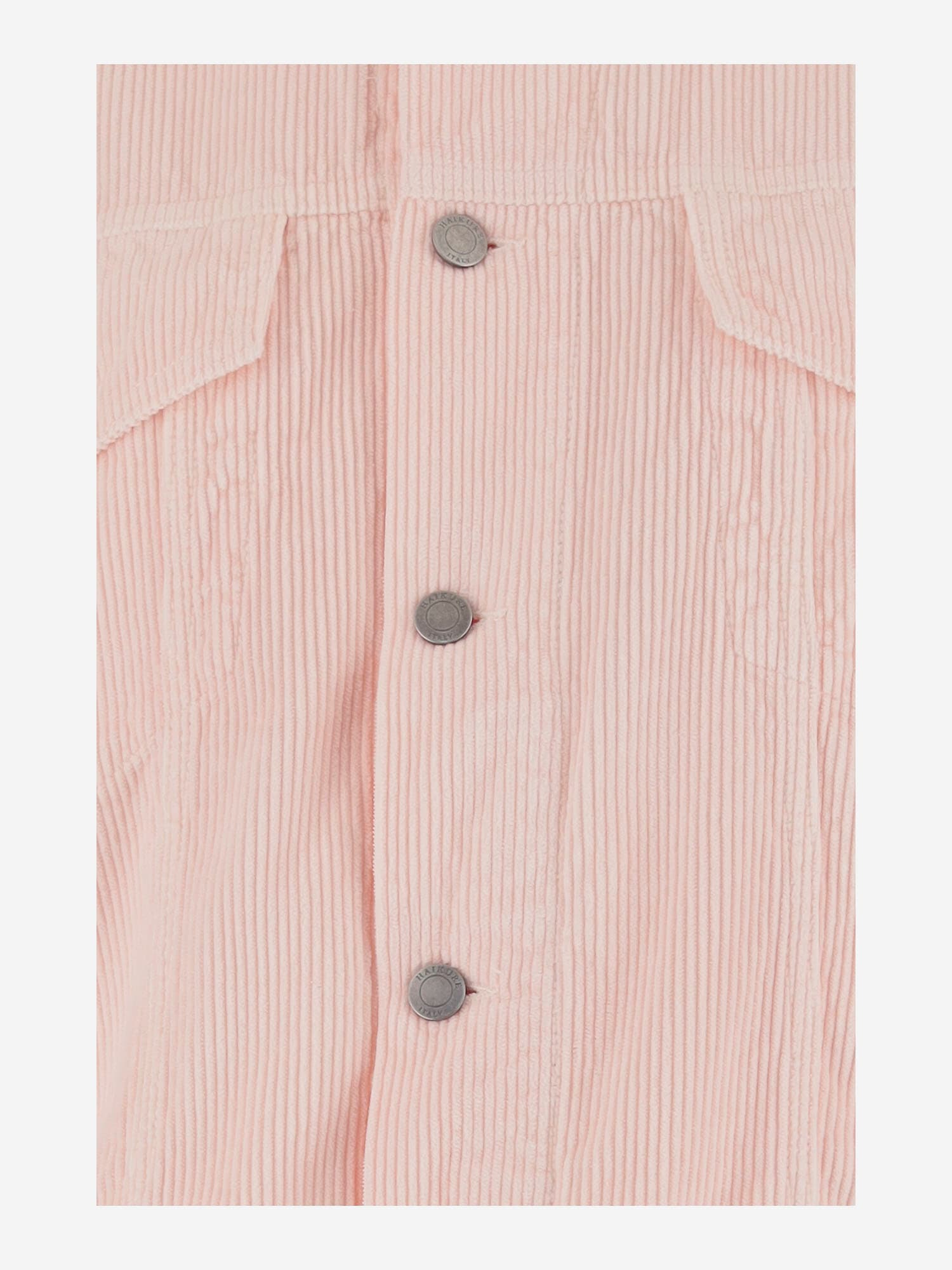 Haikure Loose-fit Cotton Jacket With Classic Collar In Pink