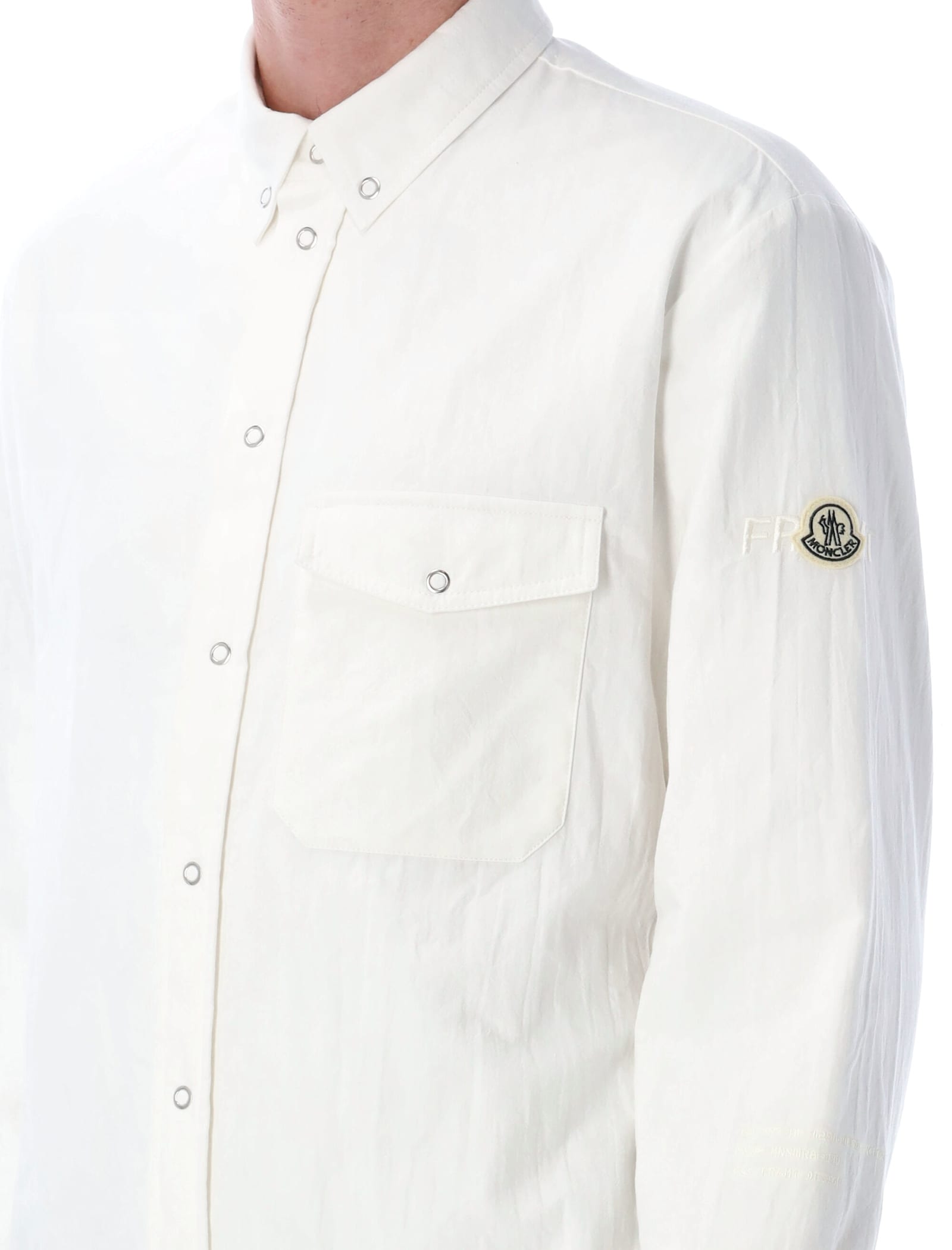 Moncler Genius Padded Shirt Jacket In White
