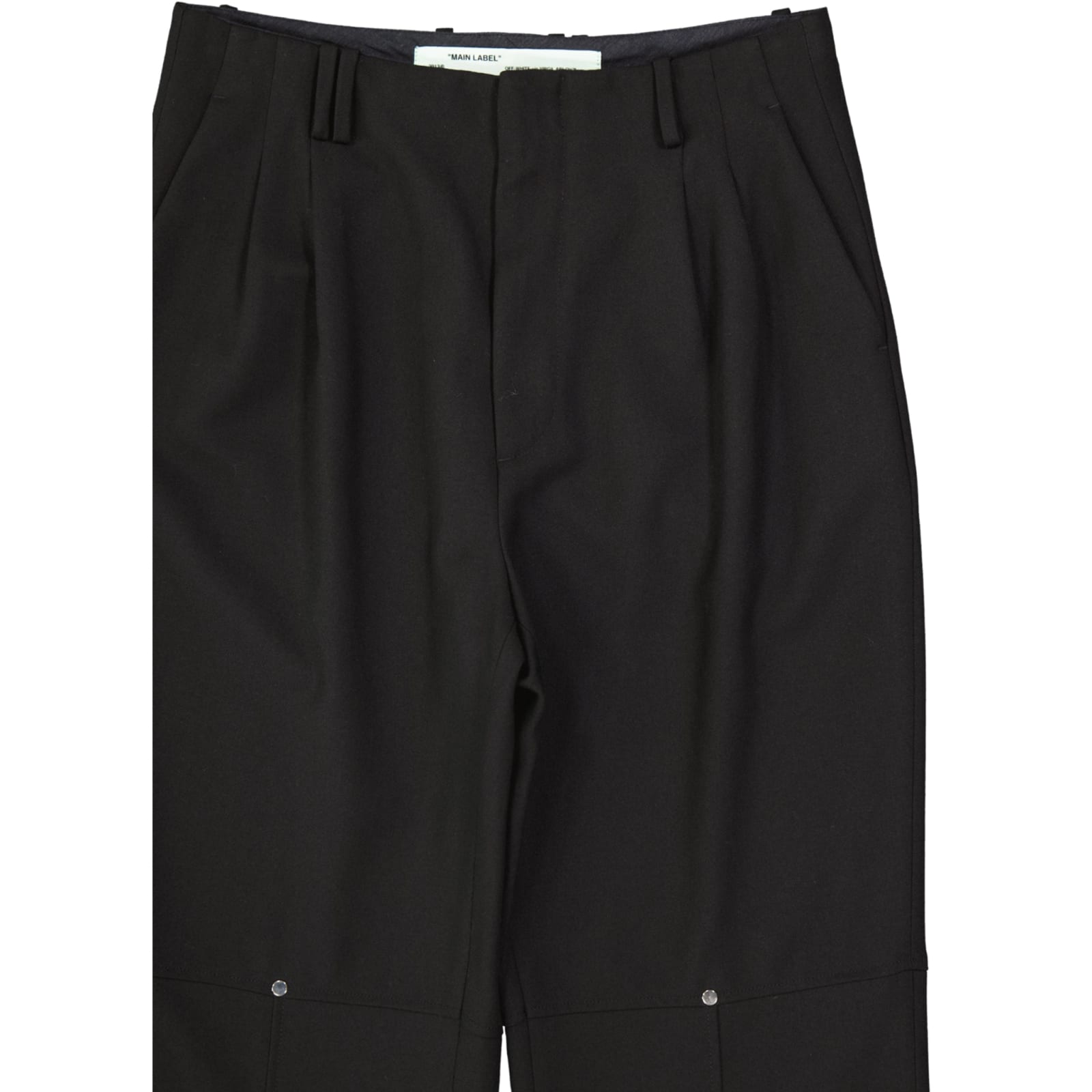 Shop Off-white Cotton Pants In Black