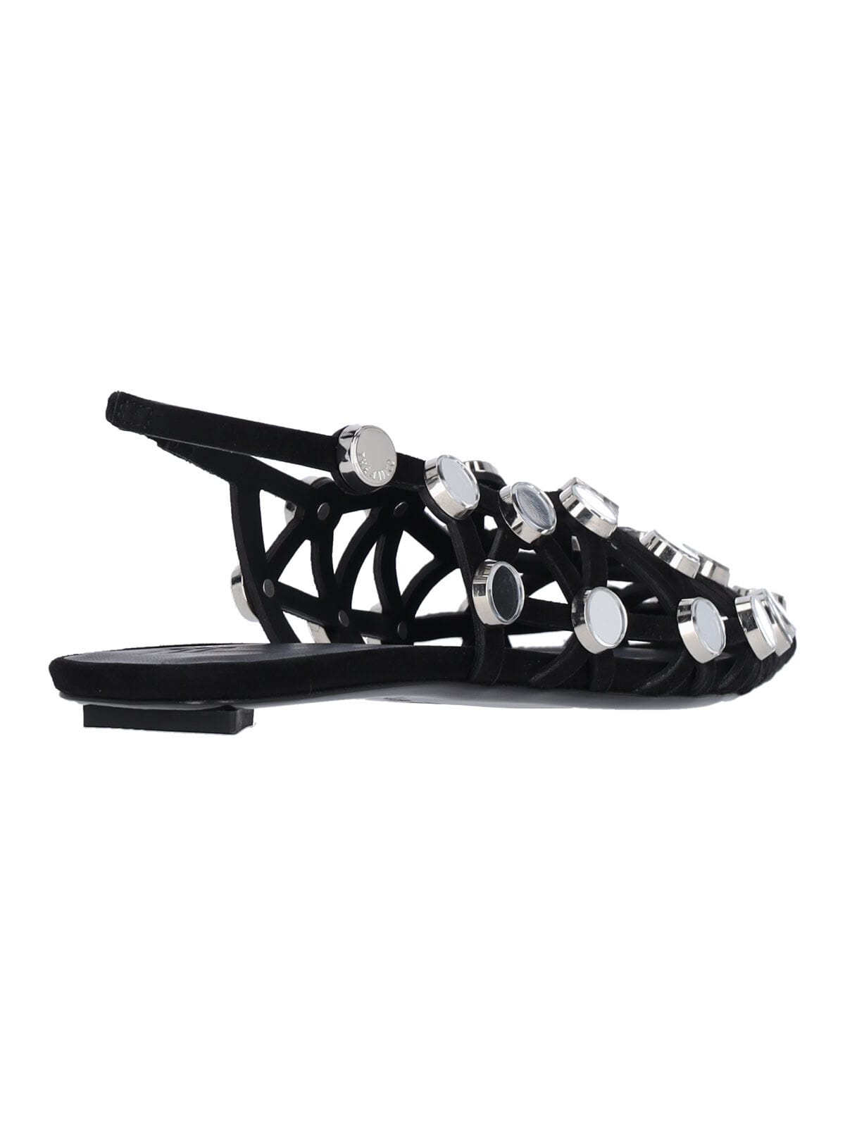 Attico Grid Ballerina In Black