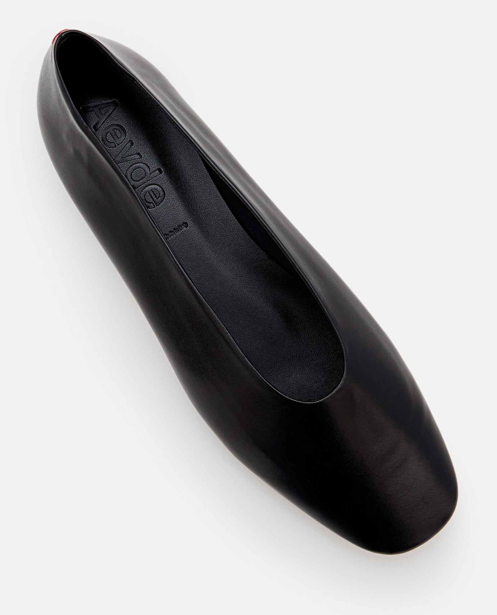 Shop Aeyde 08mm Kirsten Nappa Leather Ballet Flat In Black
