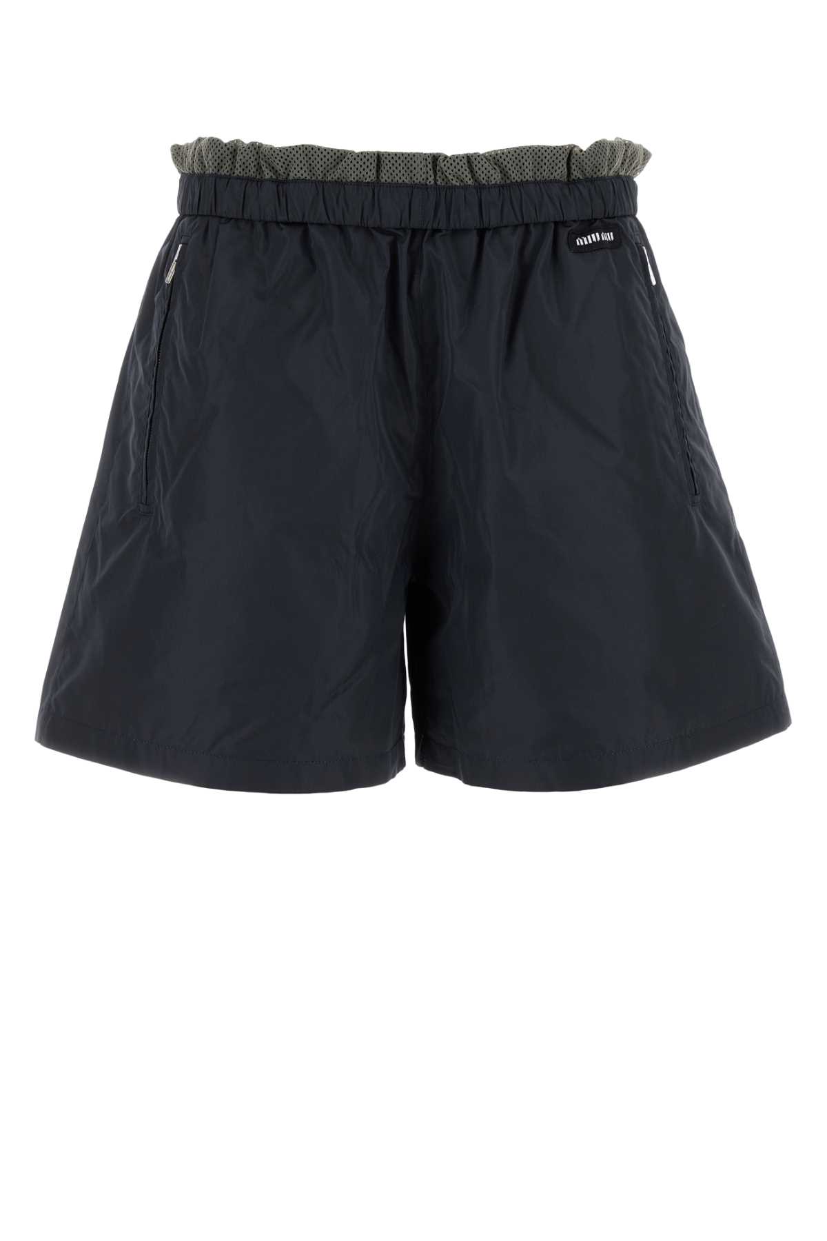 Navy Blue Tech Silk Shorts