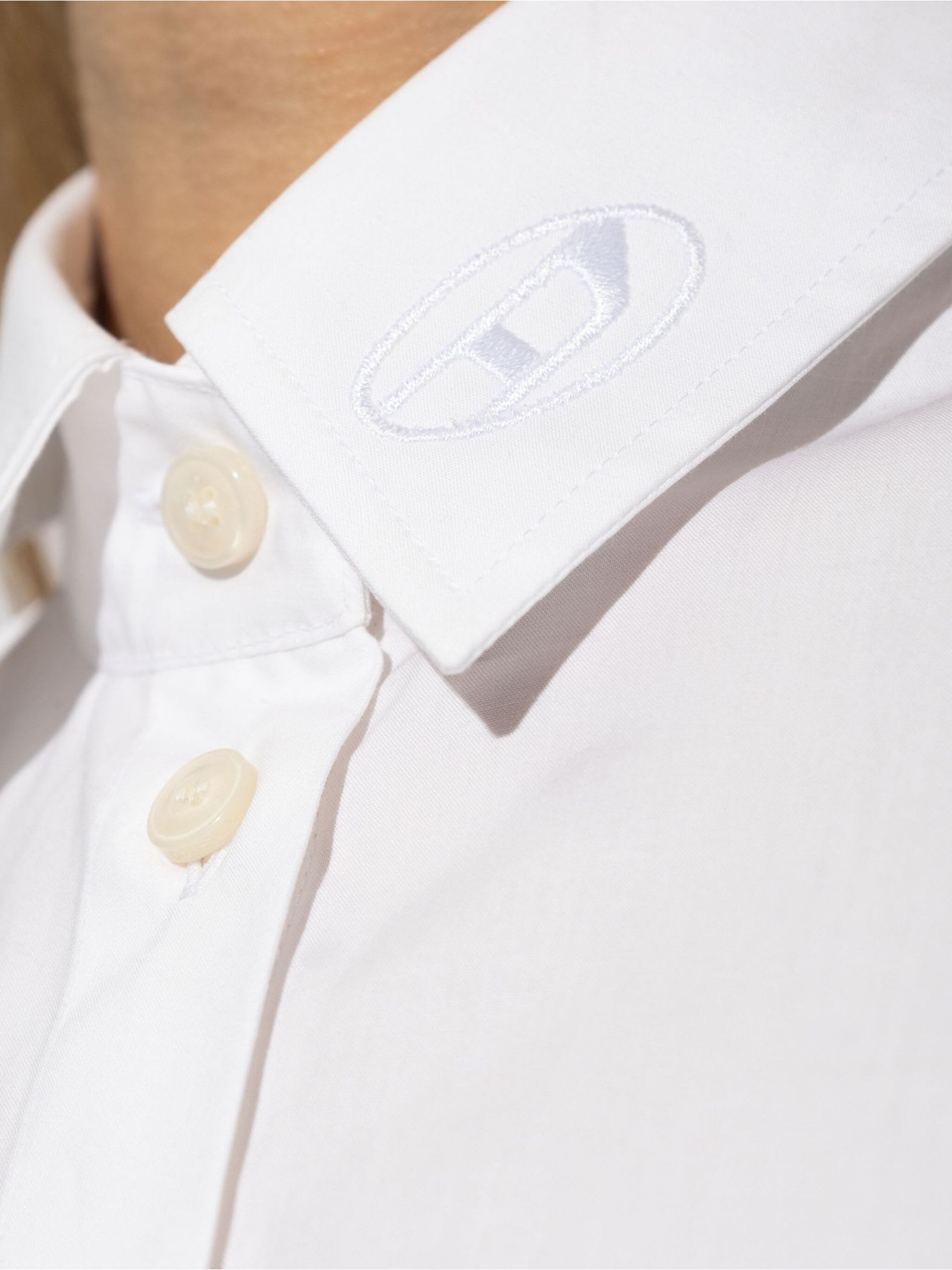 Shop Diesel White Cotton C-gisel-p1 Shirt