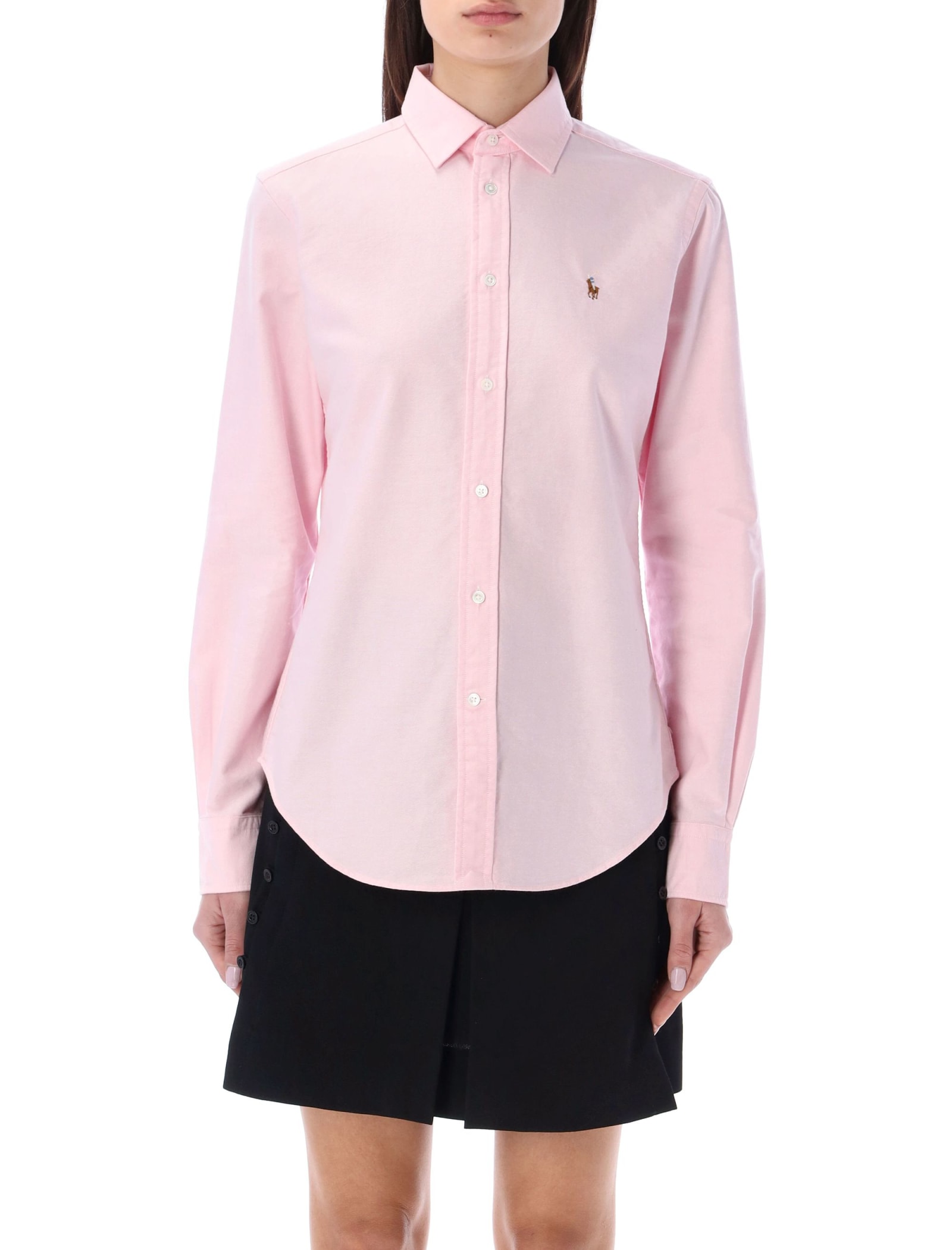 Shop Polo Ralph Lauren Oxford Cotton Shirt In Pink
