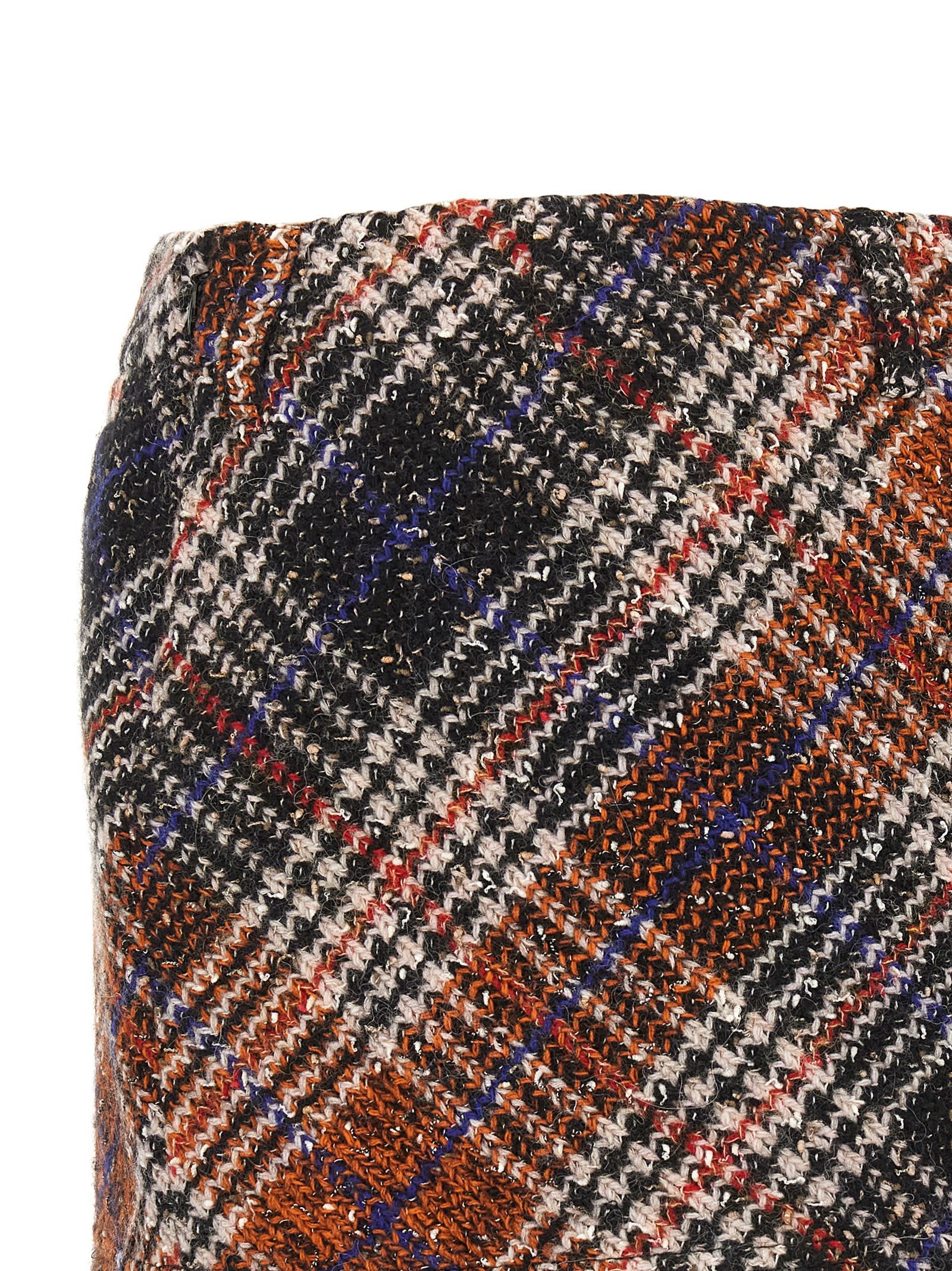 Missoni Multicolor Miniskirt With Concealed Zip Closure And All-over Zig-zag Motif In Wool Woman In Multi