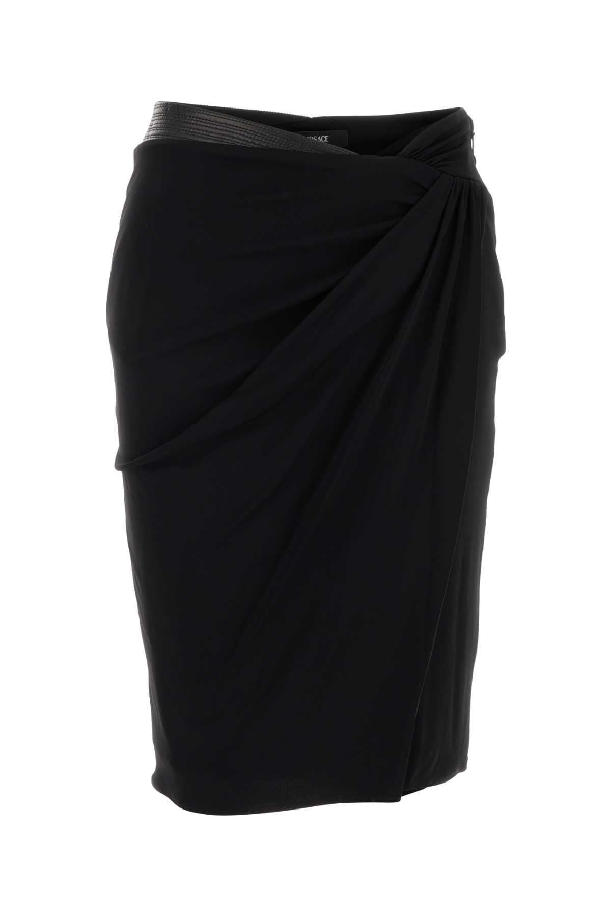 Versace Skirt Responsible Stretch Crepe Jersey In Black