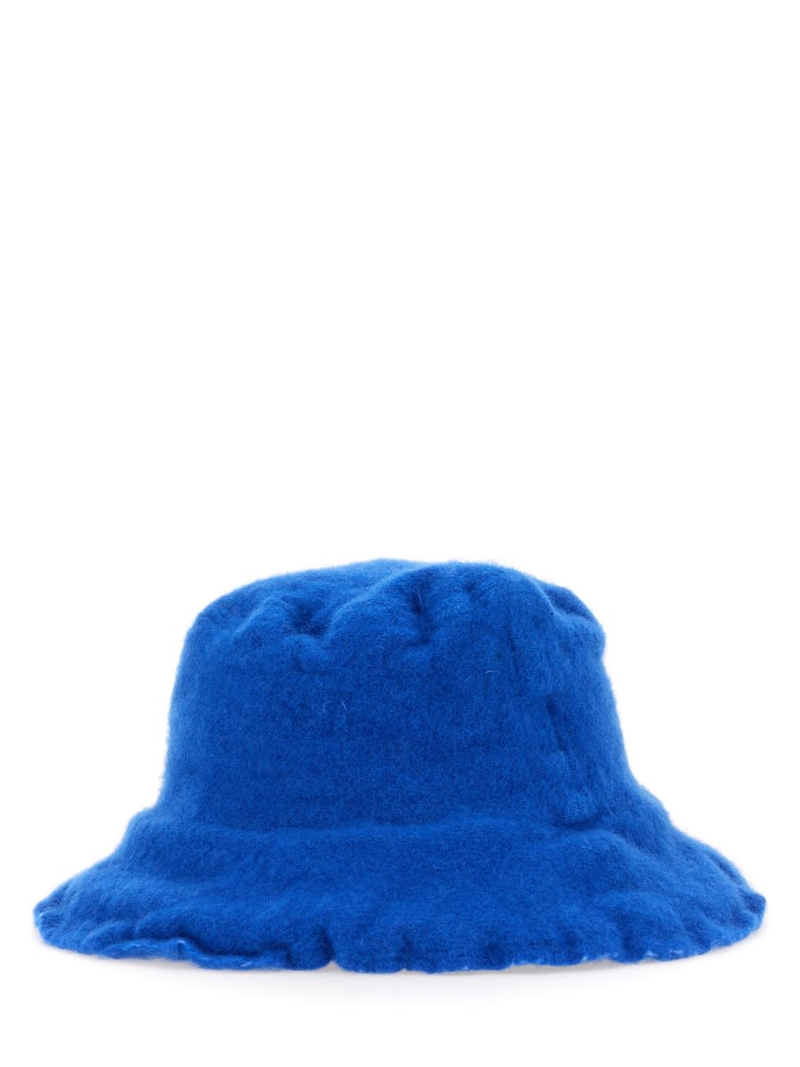 Shop Comme Des Garçons Shirt Wool Bucket Hat In Blue