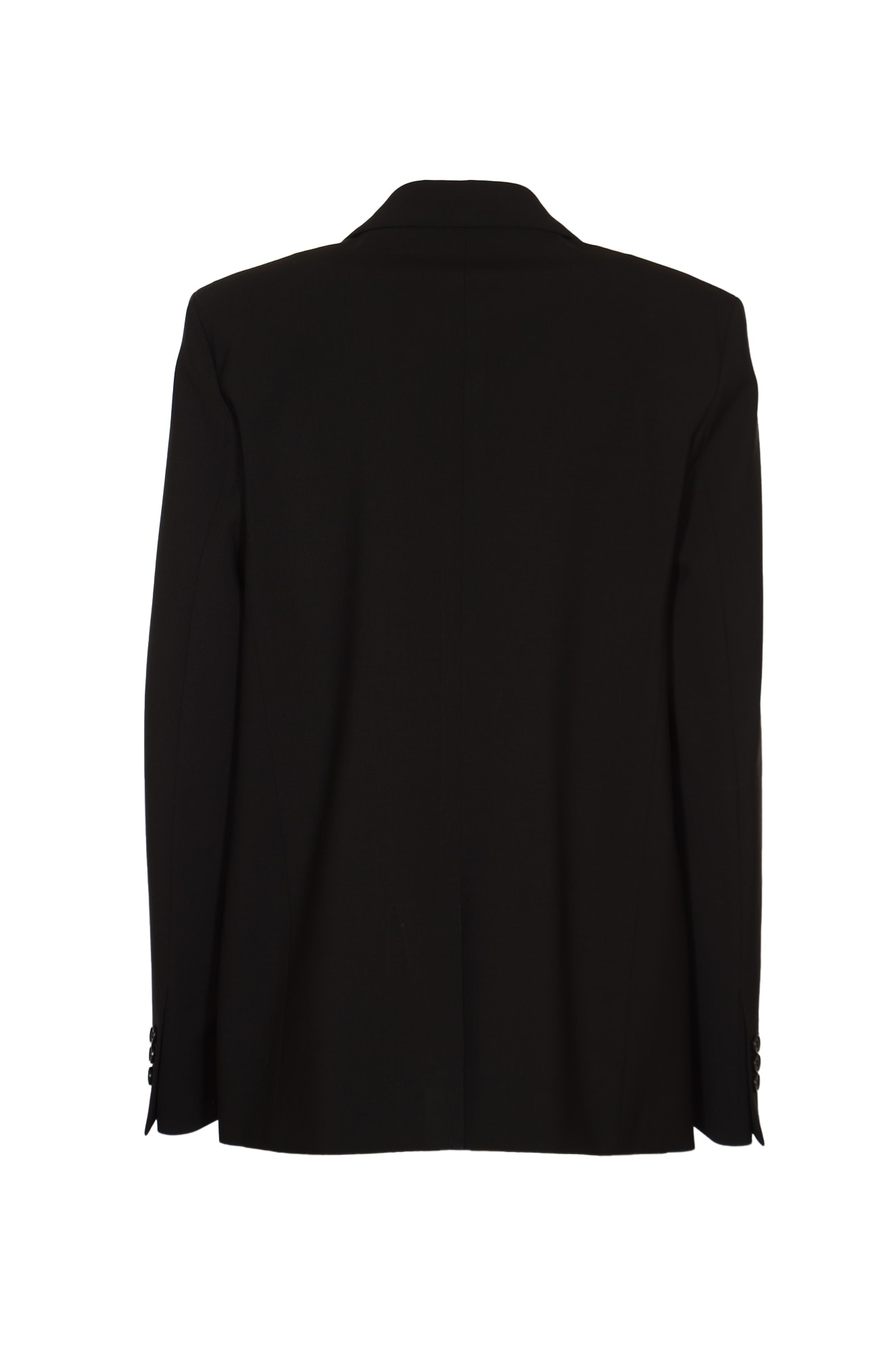 Shop Msgm Single Button Blazer In Black