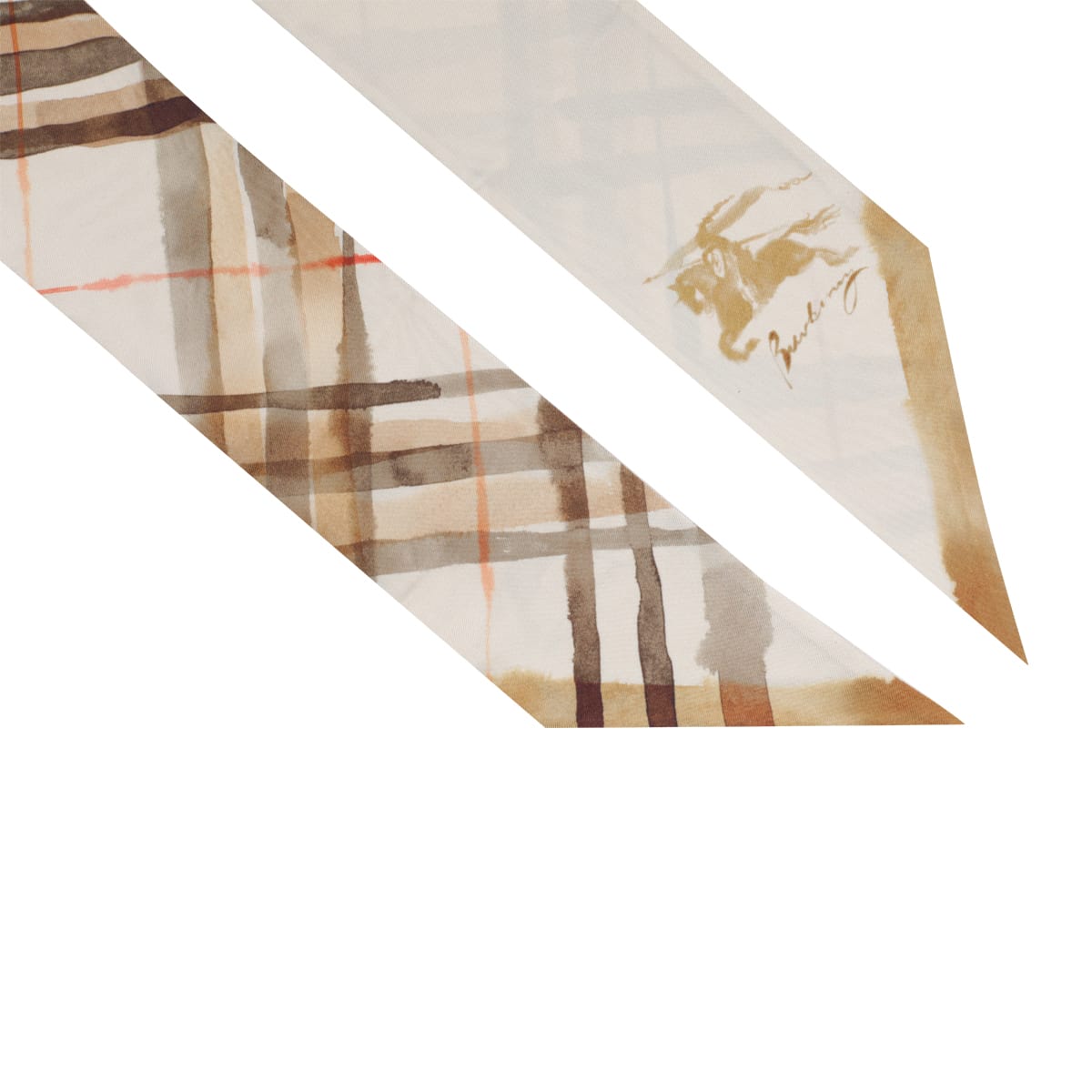 BURBERRY SKINNY REVERSIBLE CHECK SILK SCARF