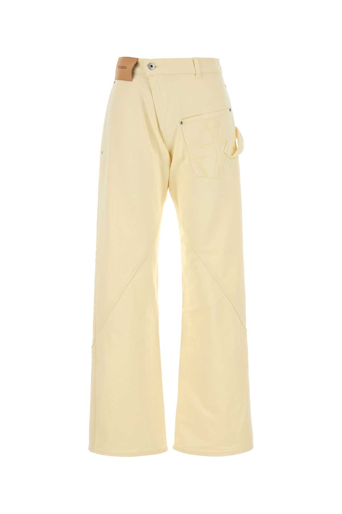 Jw Anderson J. W. Anderson Pastel Yellow Denim Jeans In Yellow