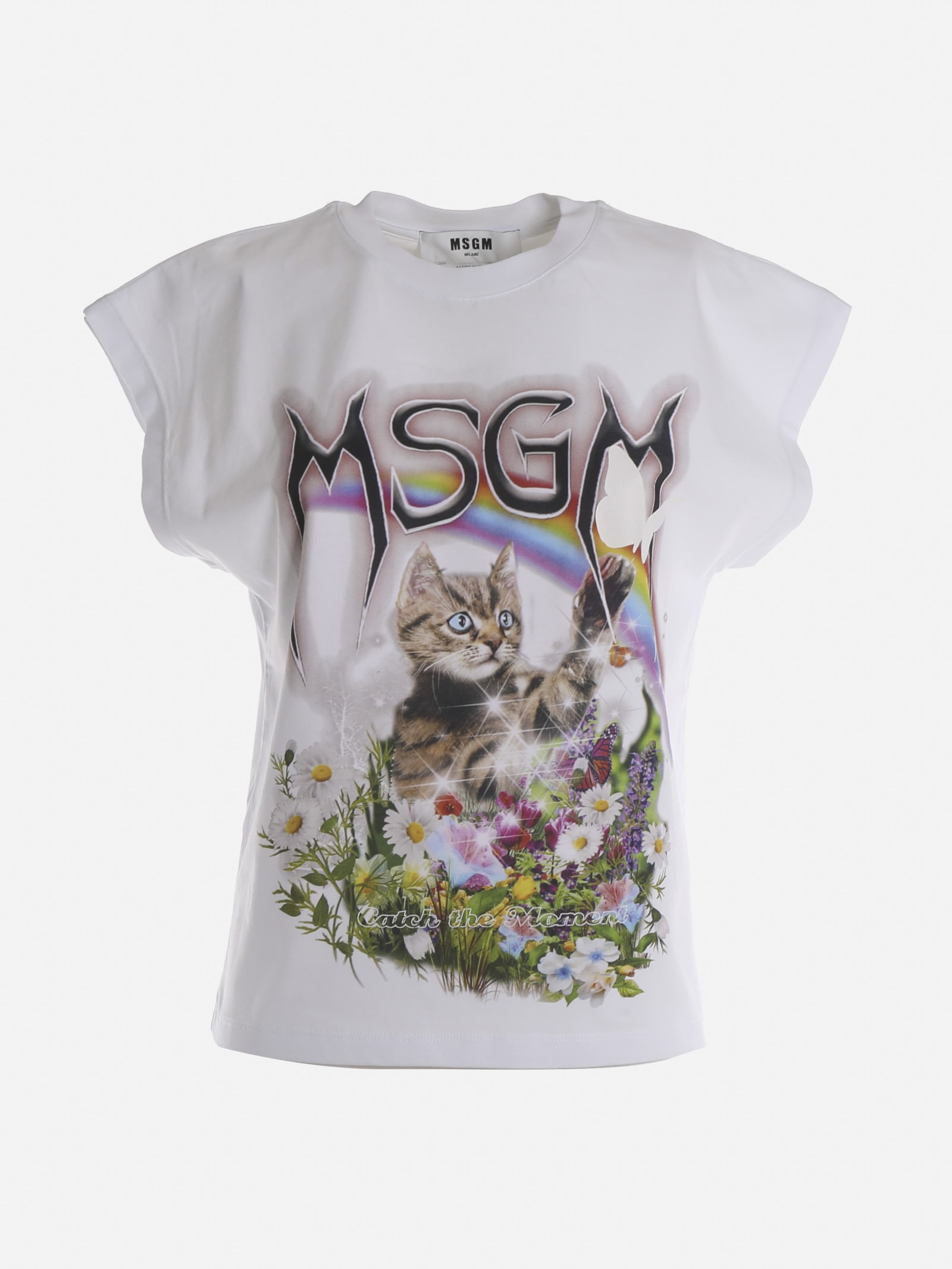 MSGM Flower Symbolism Cotton T-shirt