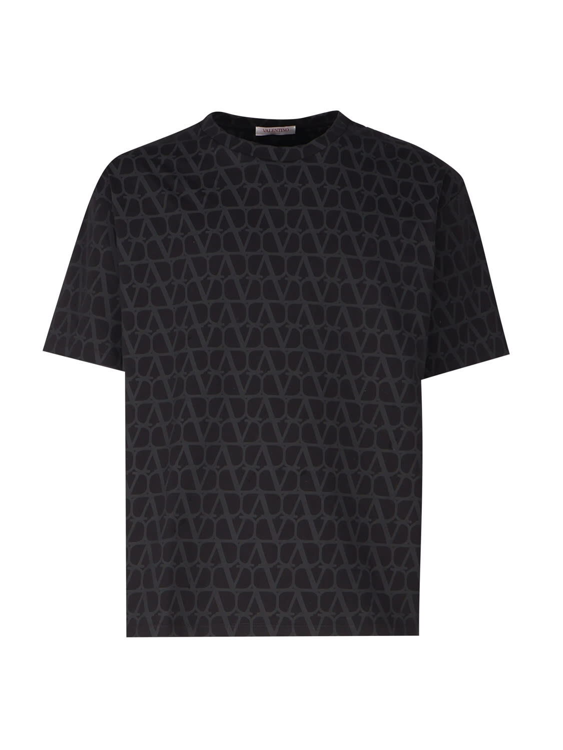 Shop Valentino Cotton T-shirt With Soft Shoulders In St. Toile Iconograph Nero