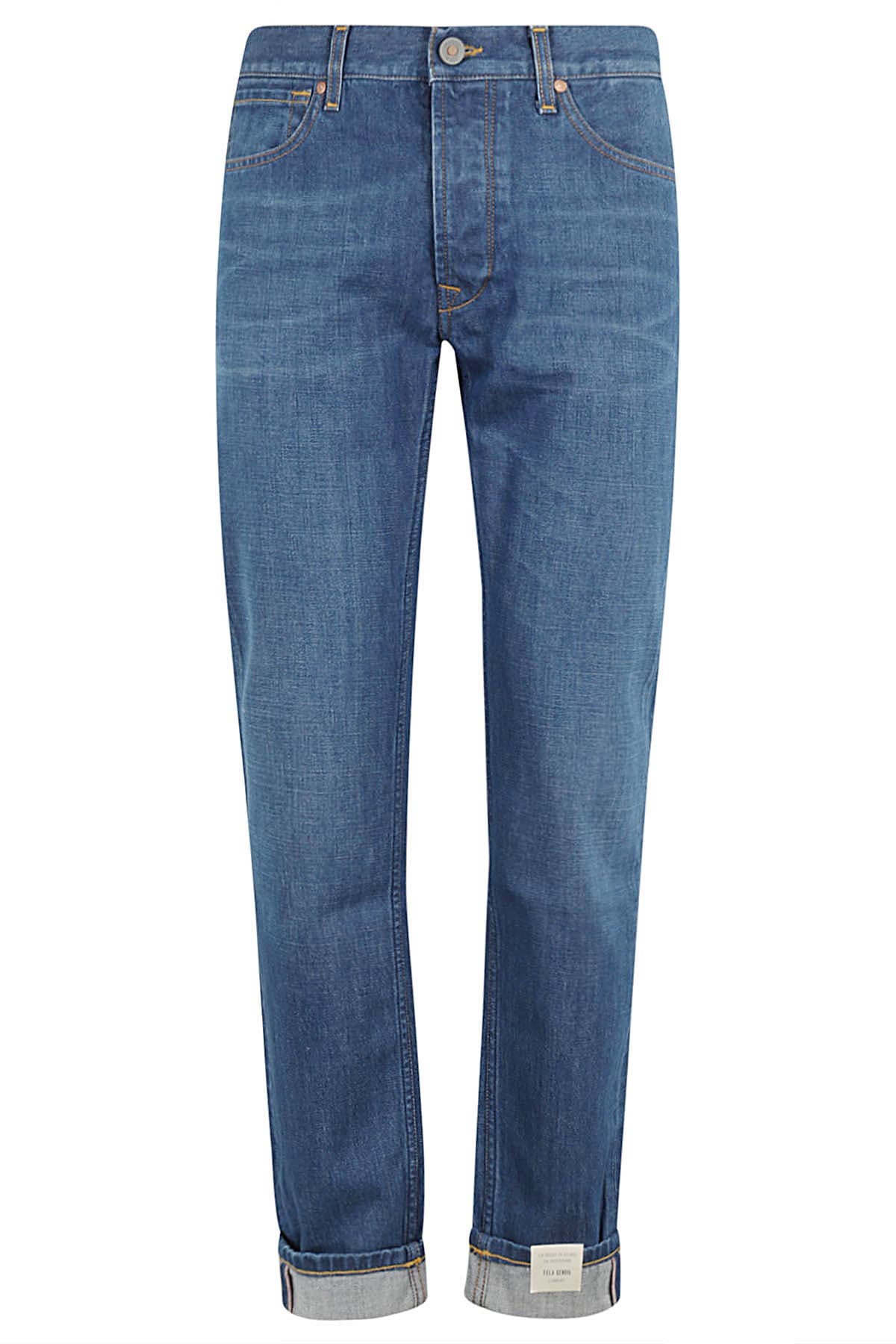 Shop Tela Genova Cosmy 3f Jeans Denim Scuro In Blue