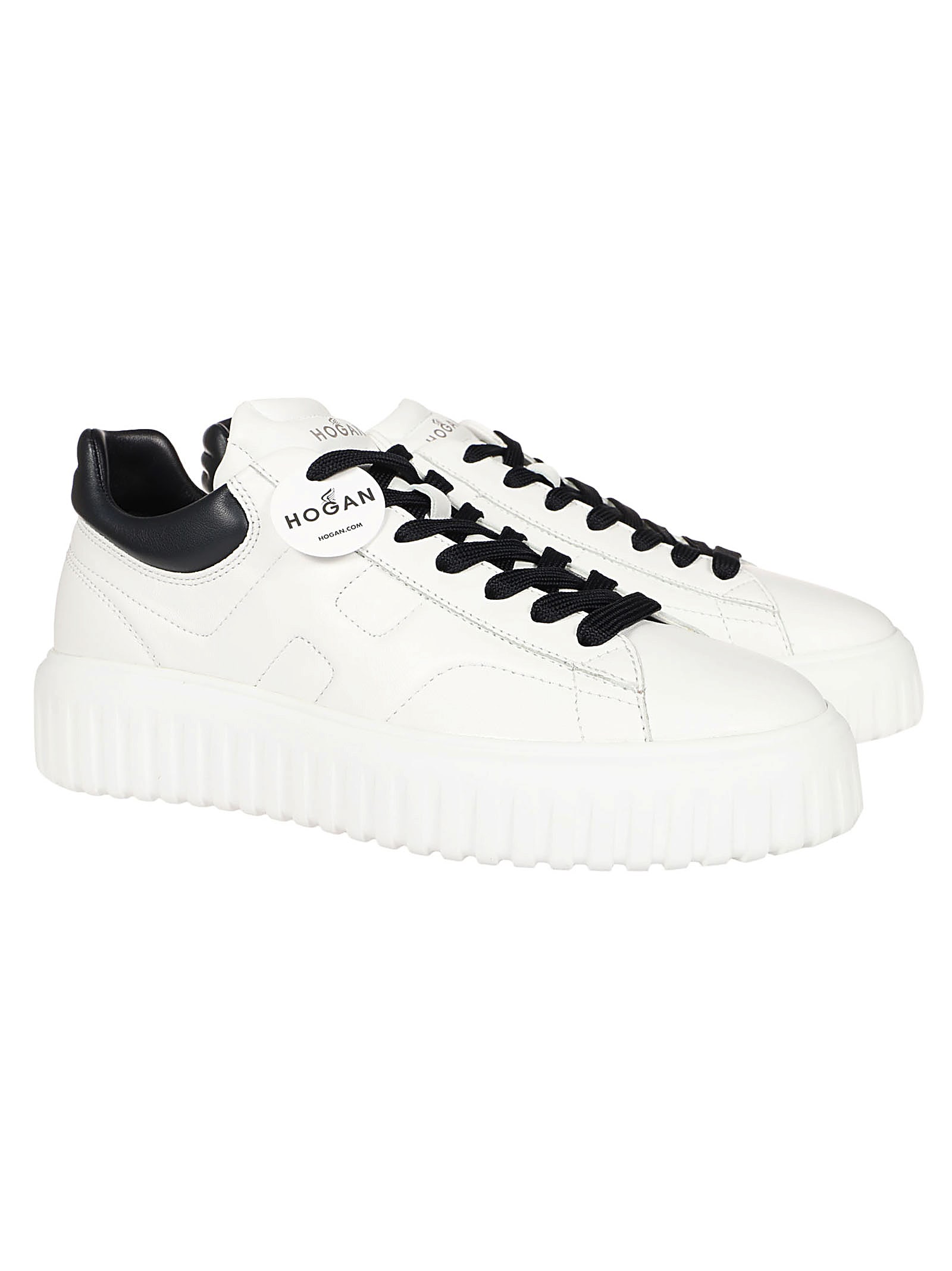 Shop Hogan H-stripes Sneakers In Bianco/notte