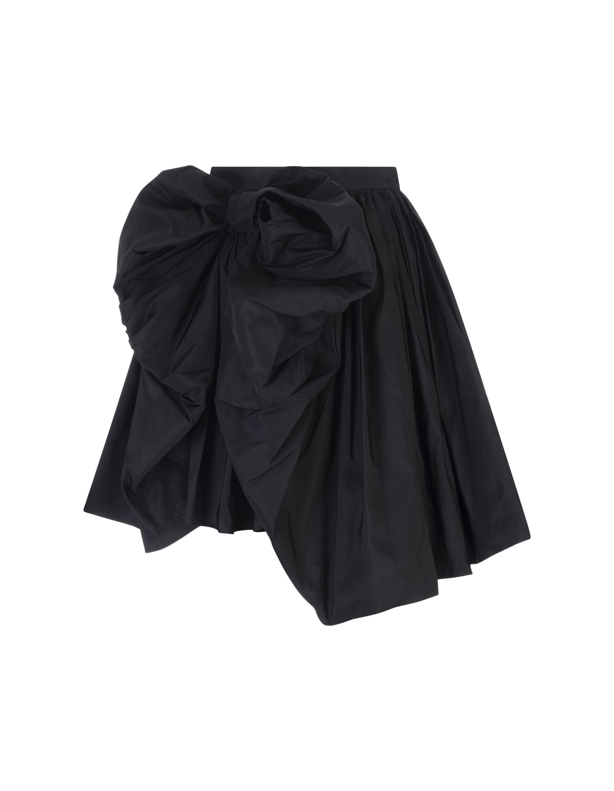 Alexander McQueen Short Black Skirt With Bow