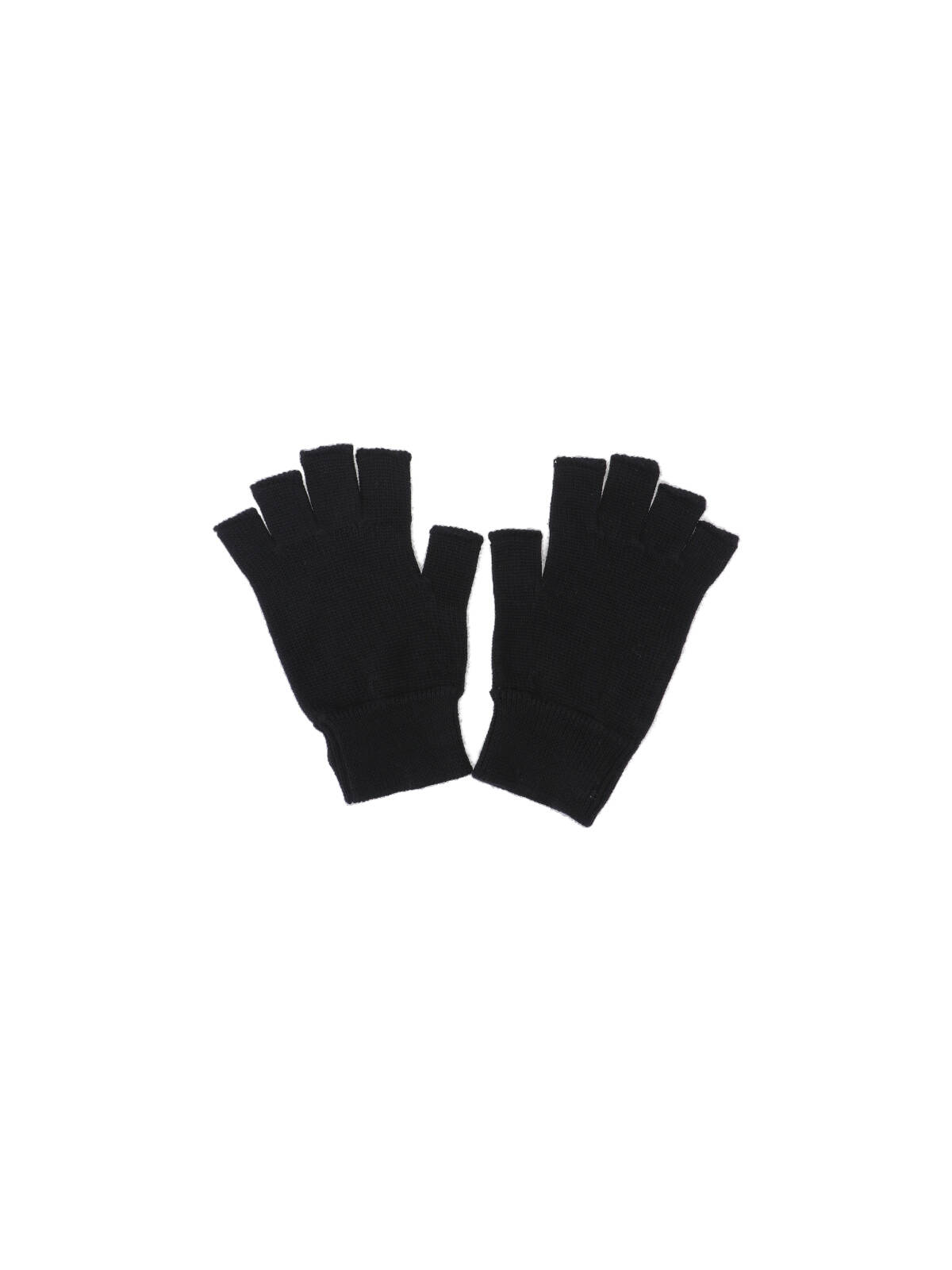 Rick Owens Fingerless Cashmere Gloves In Black