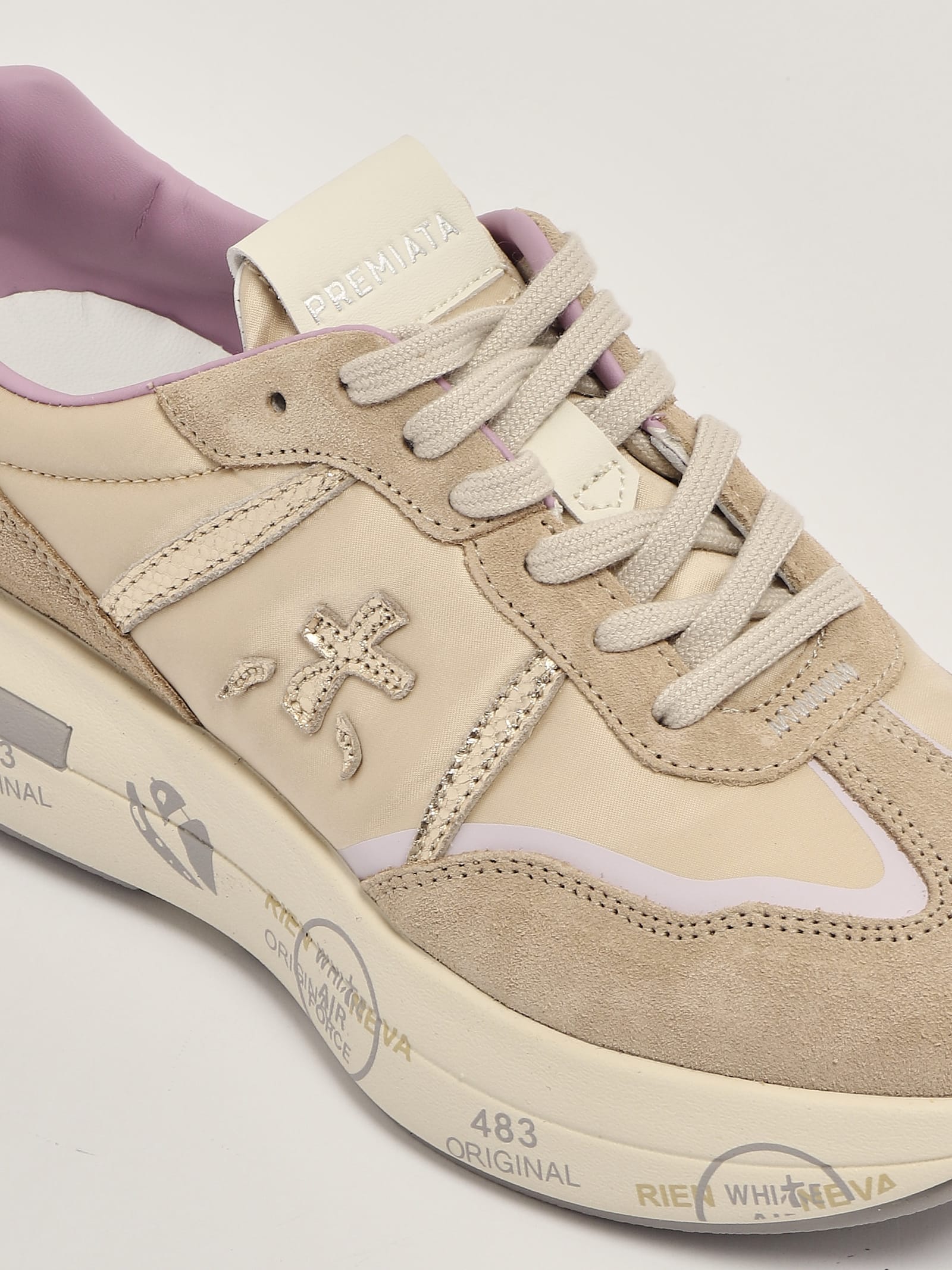 Shop Premiata Cassie Sneaker In Beige