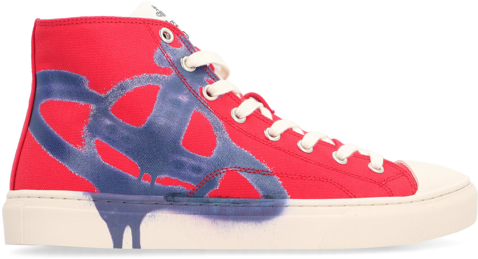 Shop Vivienne Westwood Plimsoll High-top Sneakers In Red