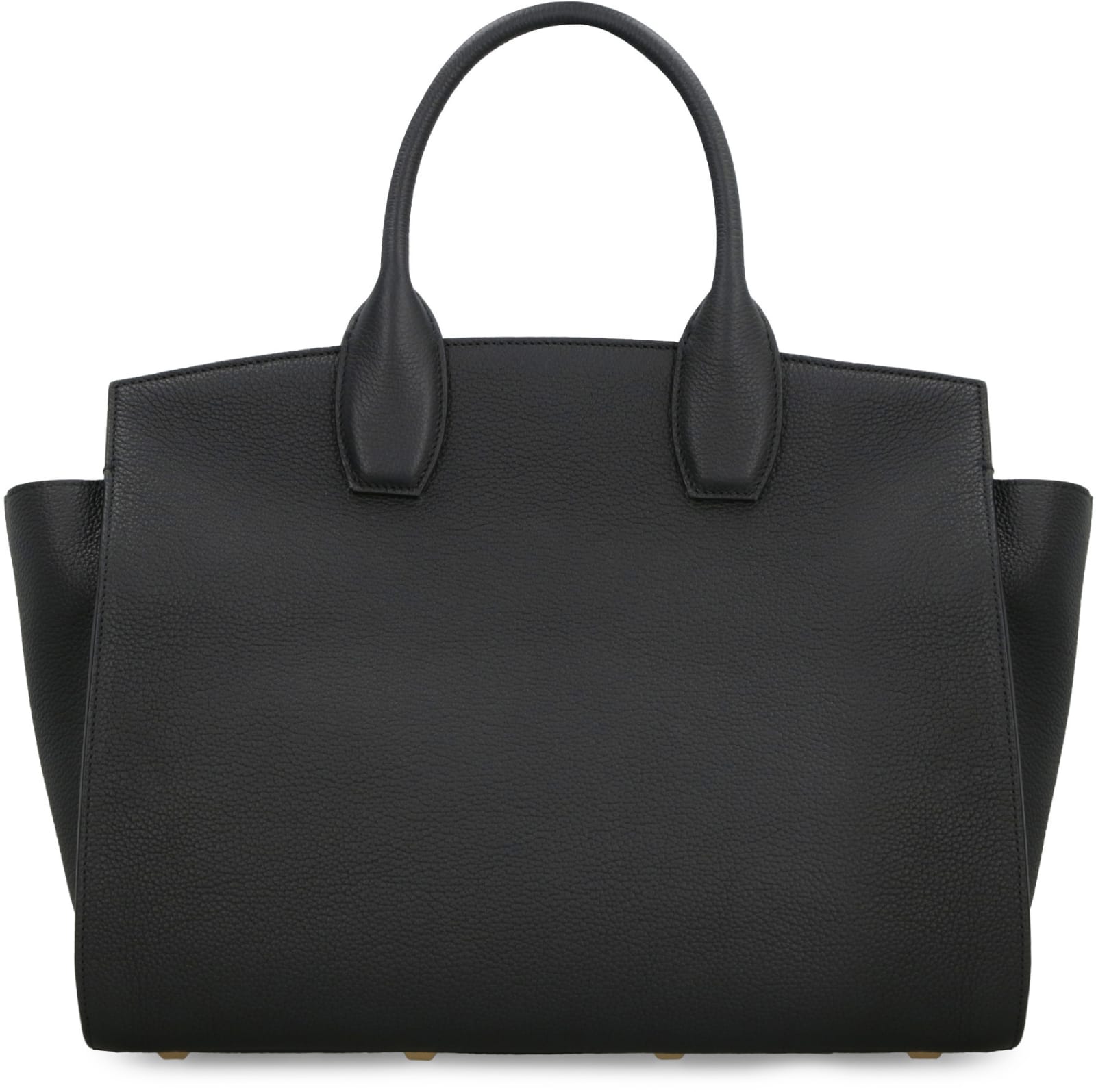 Shop Ferragamo Studio Soft Leather Handbag In Black