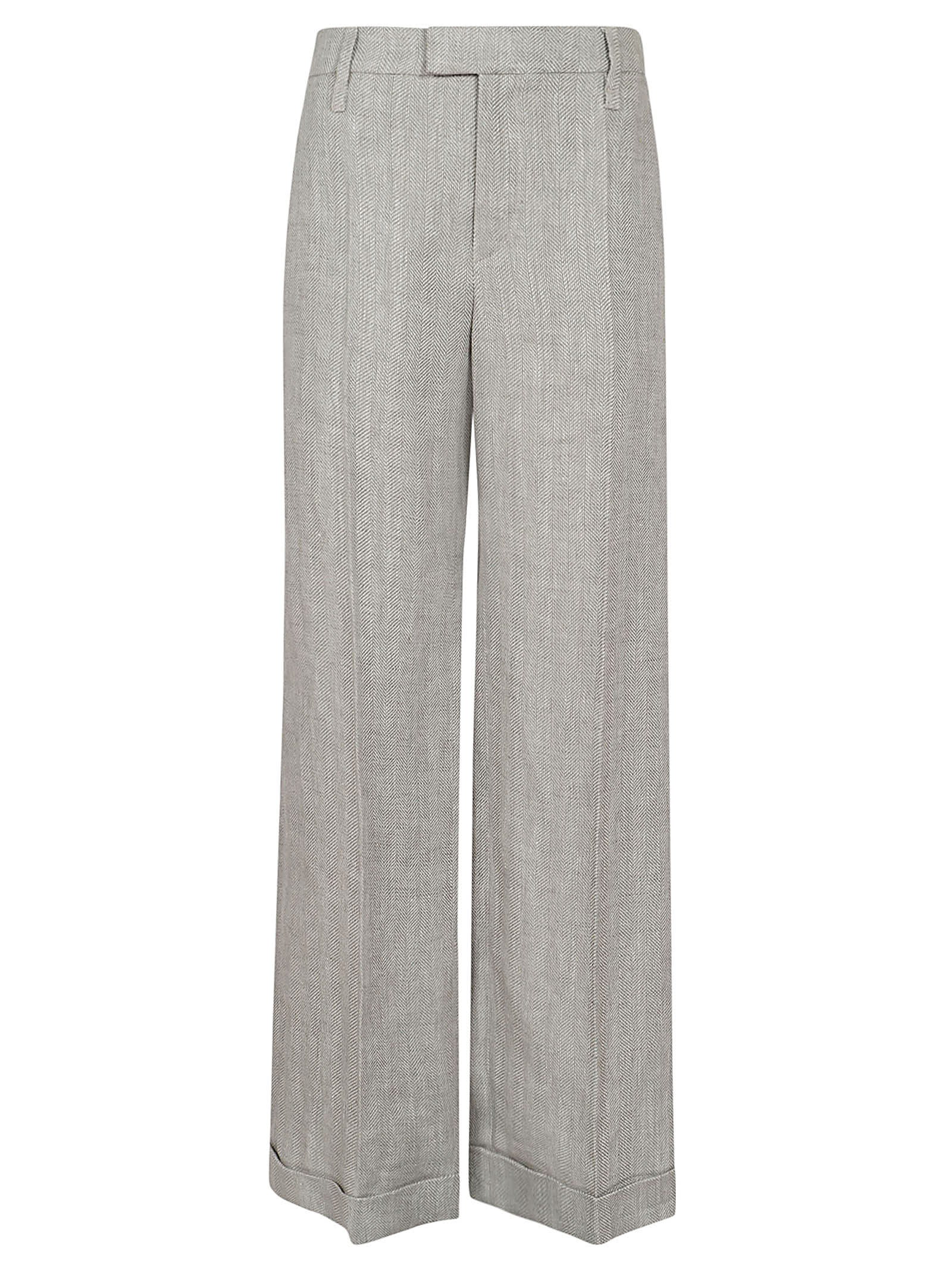 Shop Brunello Cucinelli Pantalone In Corda Bianco